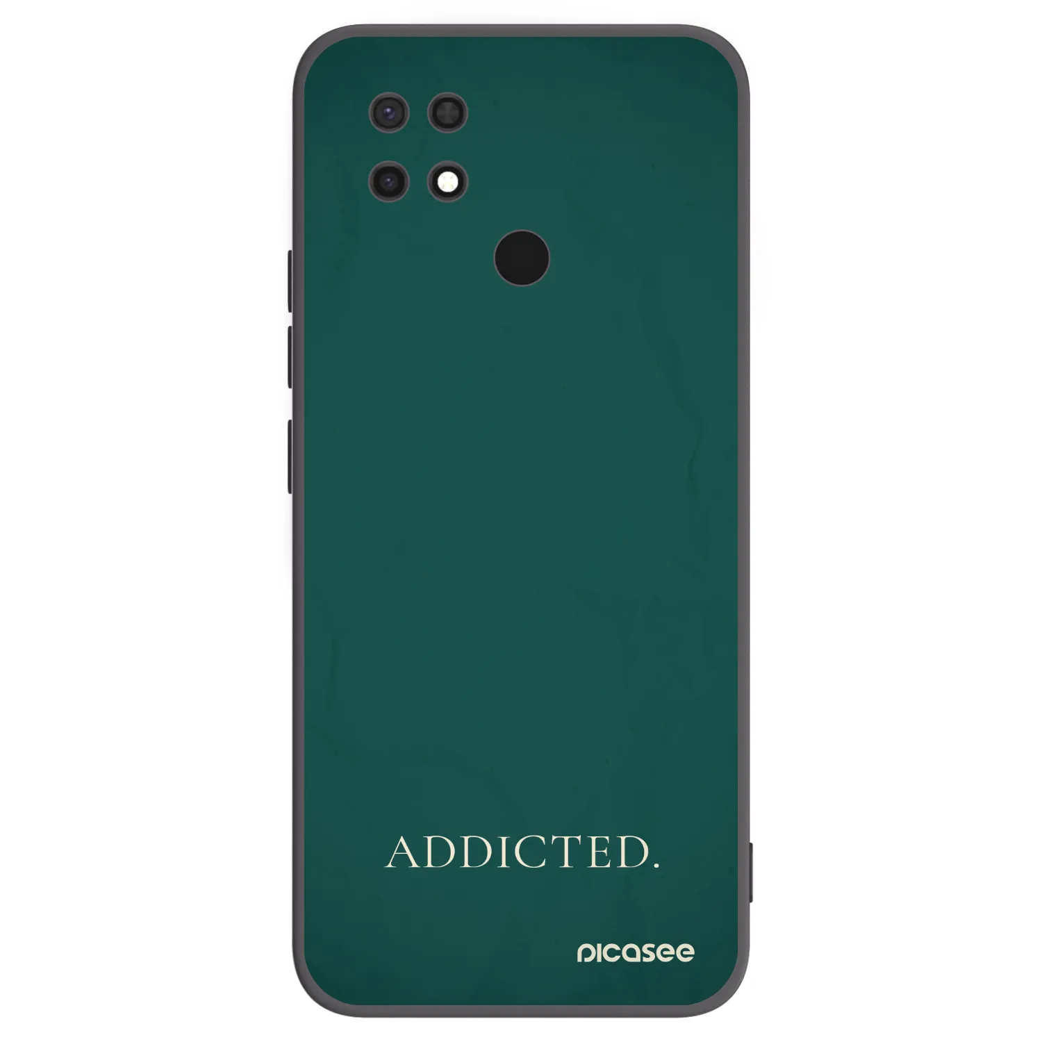 Picasee silikonowe czarne etui na Xiaomi Redmi 10C - Addicted