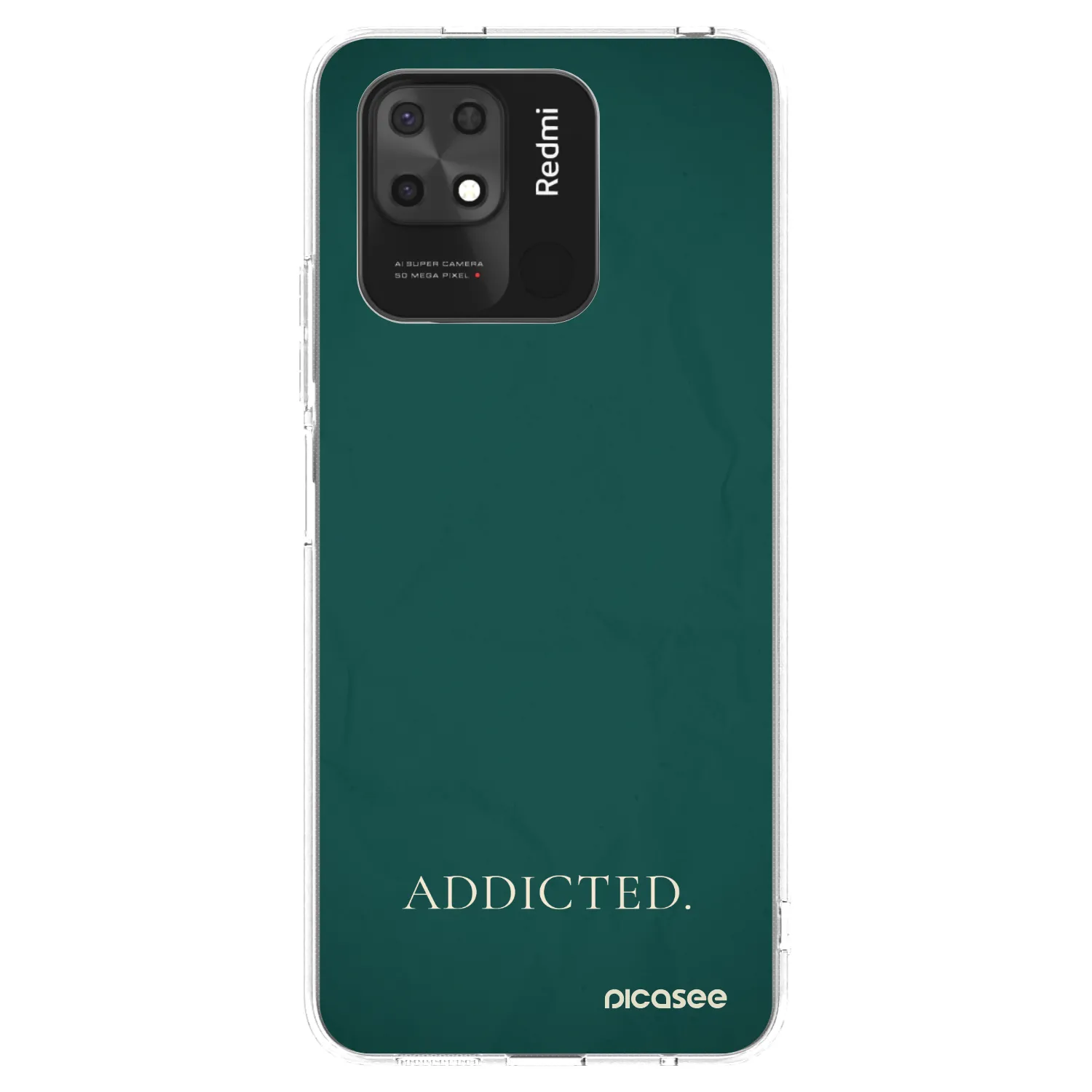 Picasee silikonowe przeźroczyste etui na Xiaomi Redmi 10C - Addicted