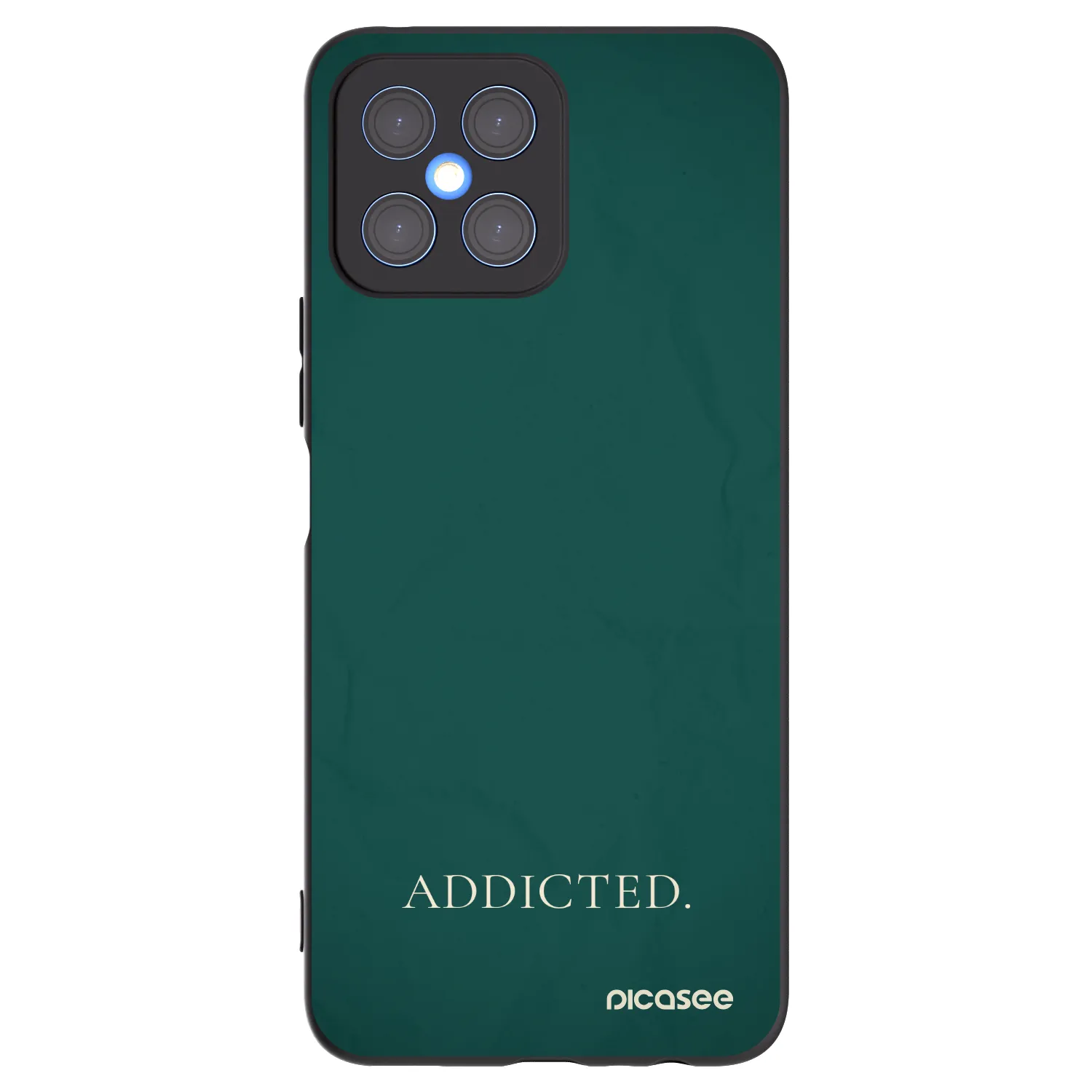 Picasee silikonowe czarne etui na Honor X8 4G - Addicted