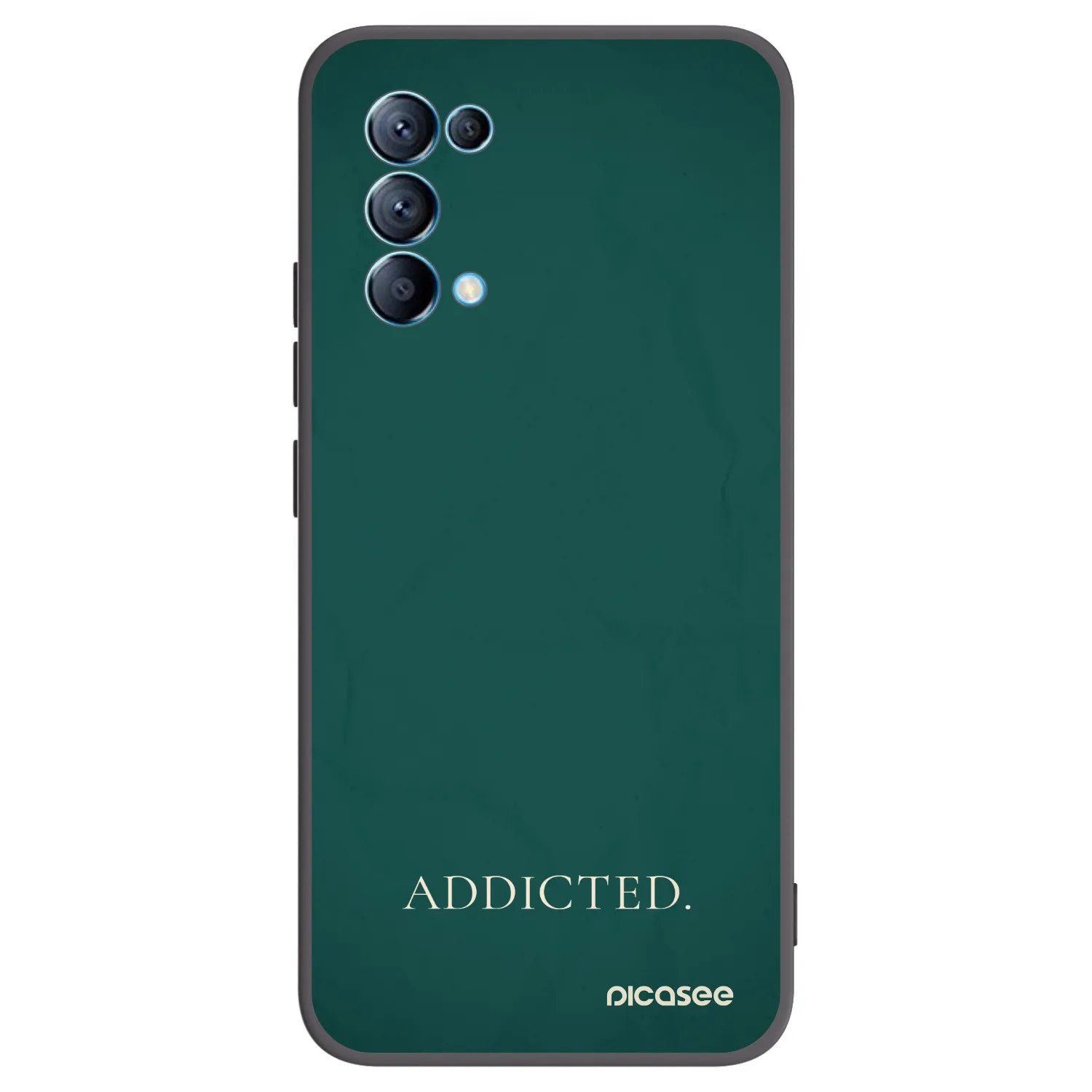 Picasee silikonowe czarne etui na OPPO A16s - Addicted