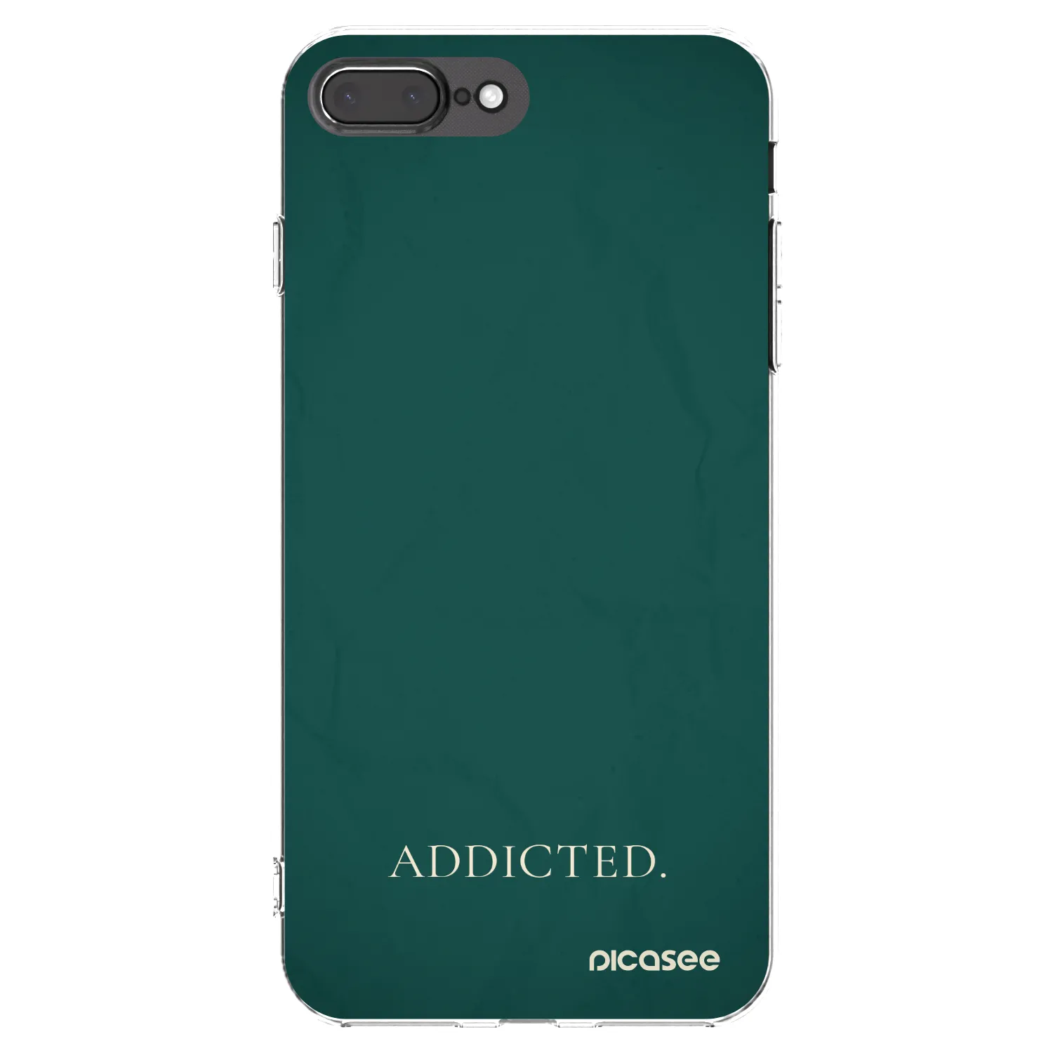 Picasee silikonowe przeźroczyste etui na Apple iPhone 8 Plus - Addicted