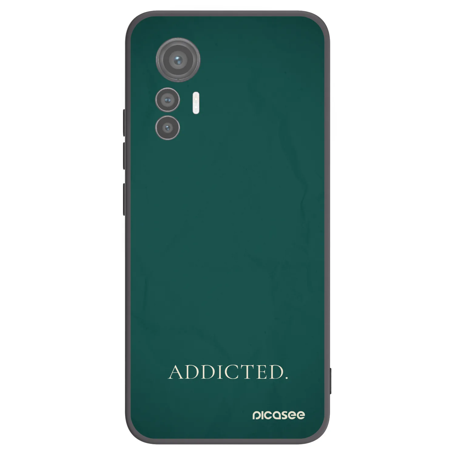 Picasee silikonowe czarne etui na Xiaomi 12 Lite - Addicted