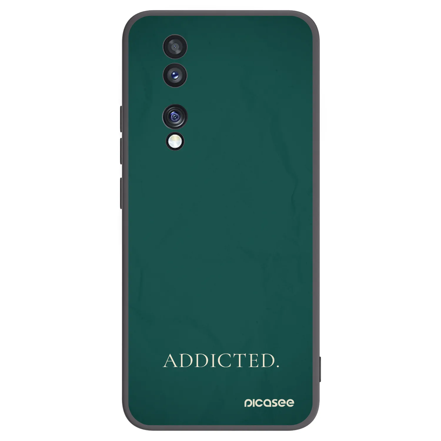 Picasee silikonowe czarne etui na Honor 70 - Addicted