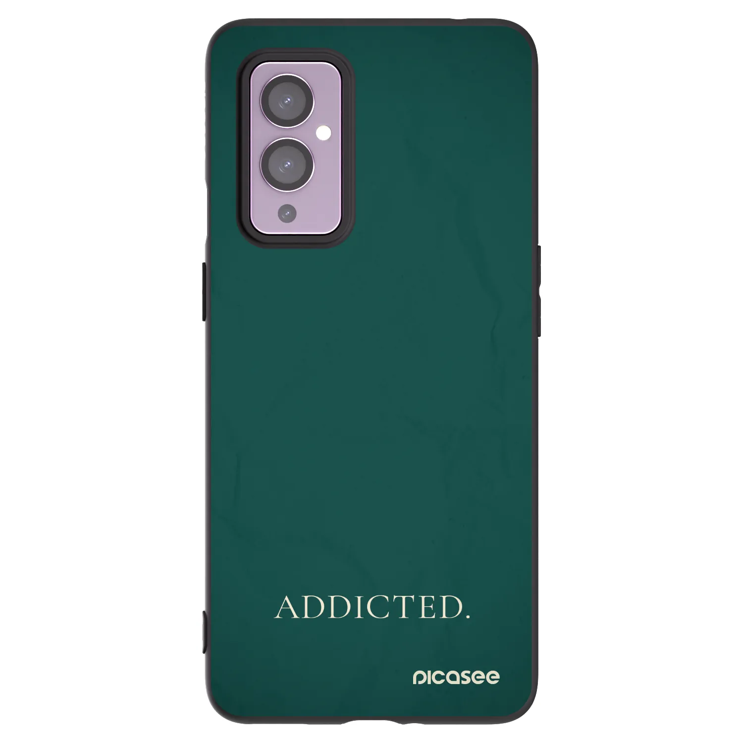 Picasee silikonowe czarne etui na OnePlus 9 - Addicted