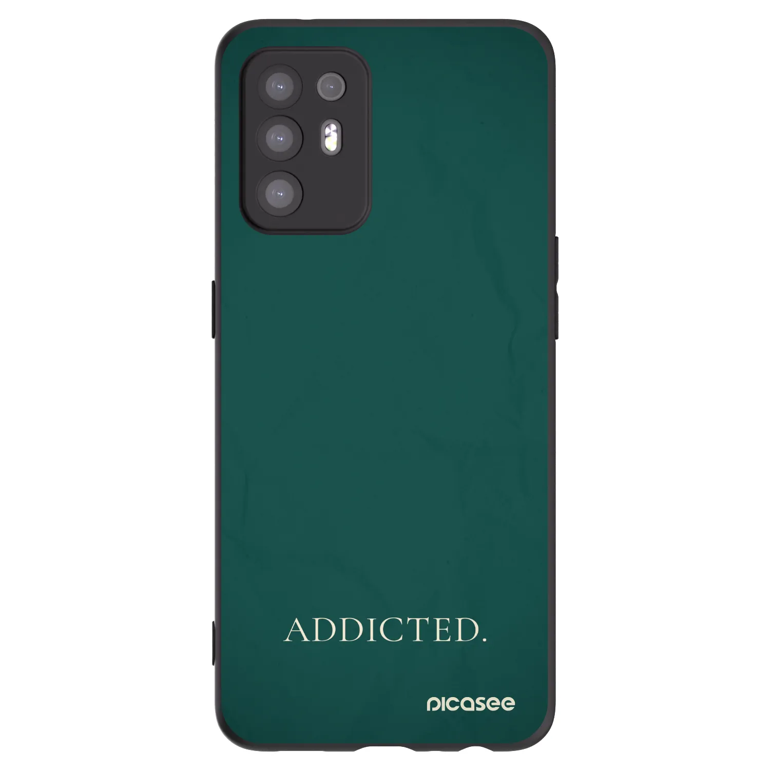 Picasee silikonowe czarne etui na OPPO A94 5G - Addicted