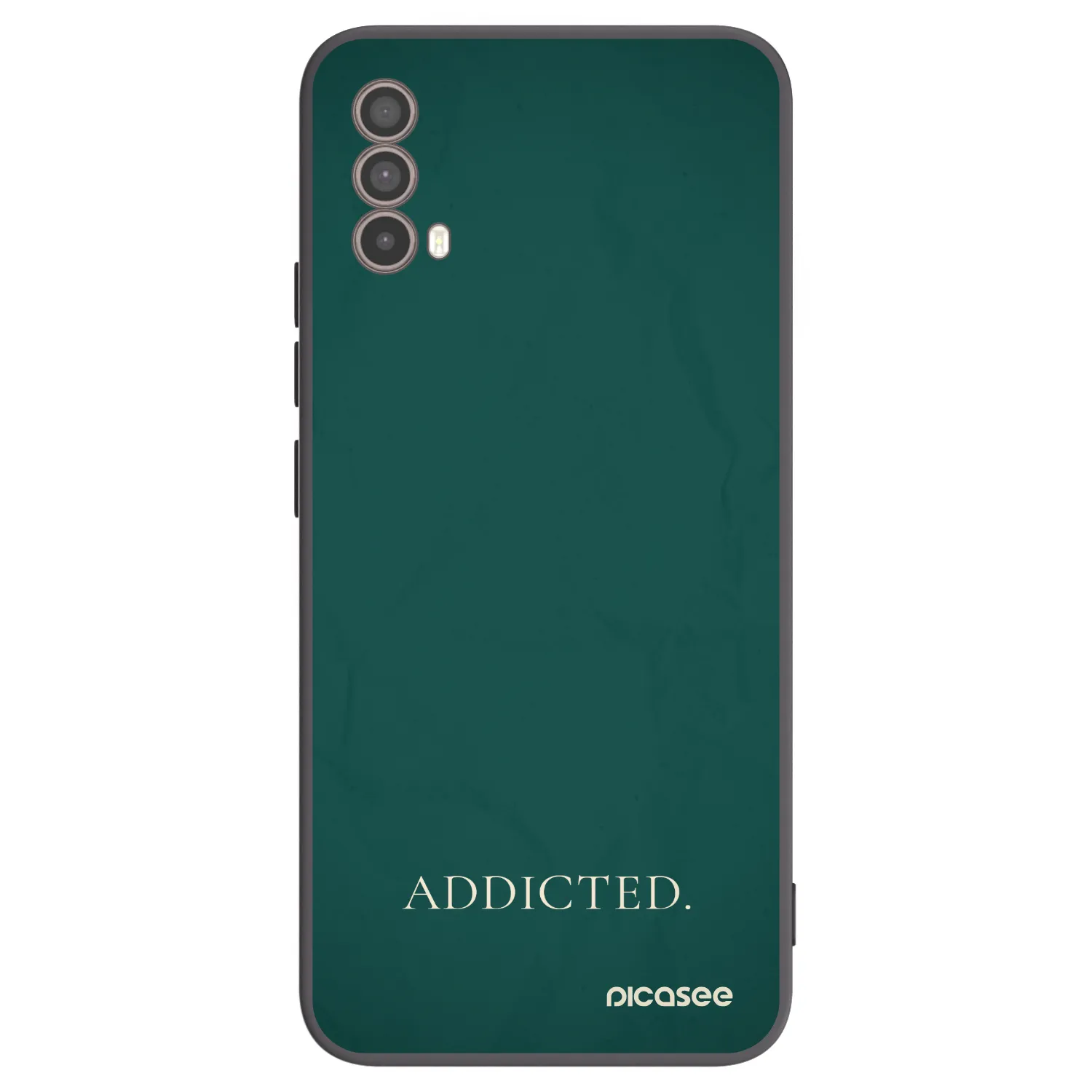 Picasee silikonowe czarne etui na Motorola Moto E40 - Addicted