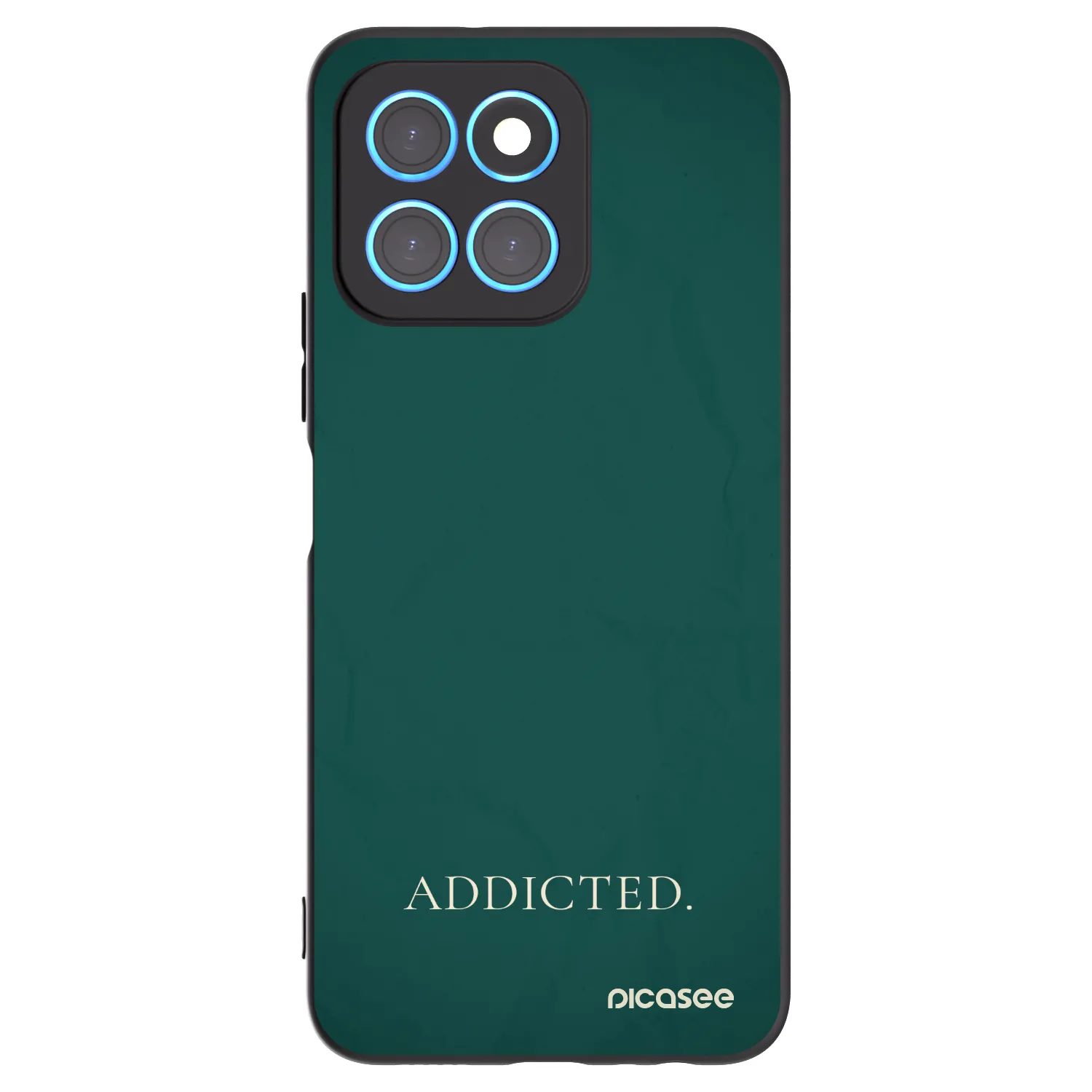 Picasee silikonowe czarne etui na Honor X8 5G - Addicted