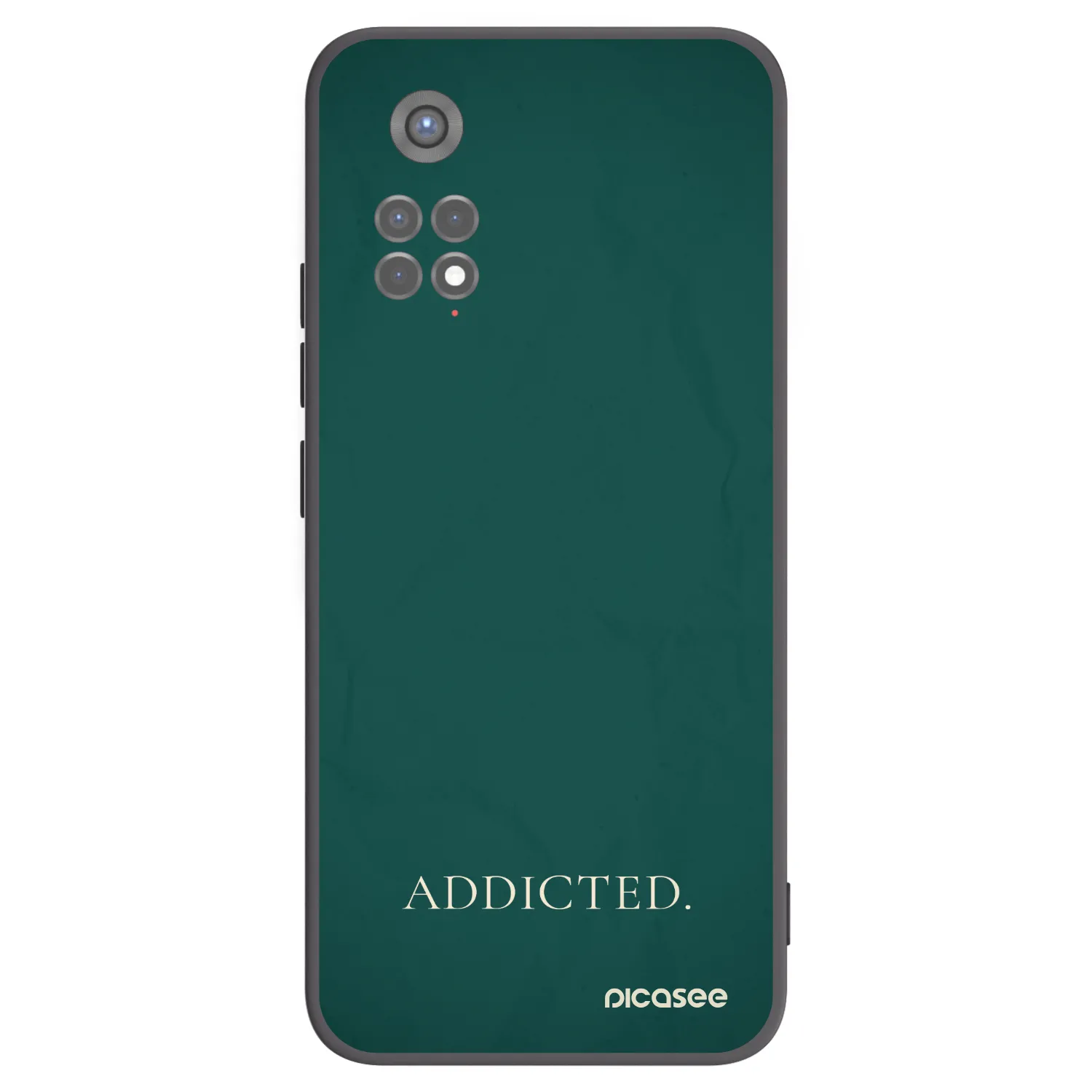 Picasee silikonowe czarne etui na Xiaomi Redmi Note 11S 5G - Addicted