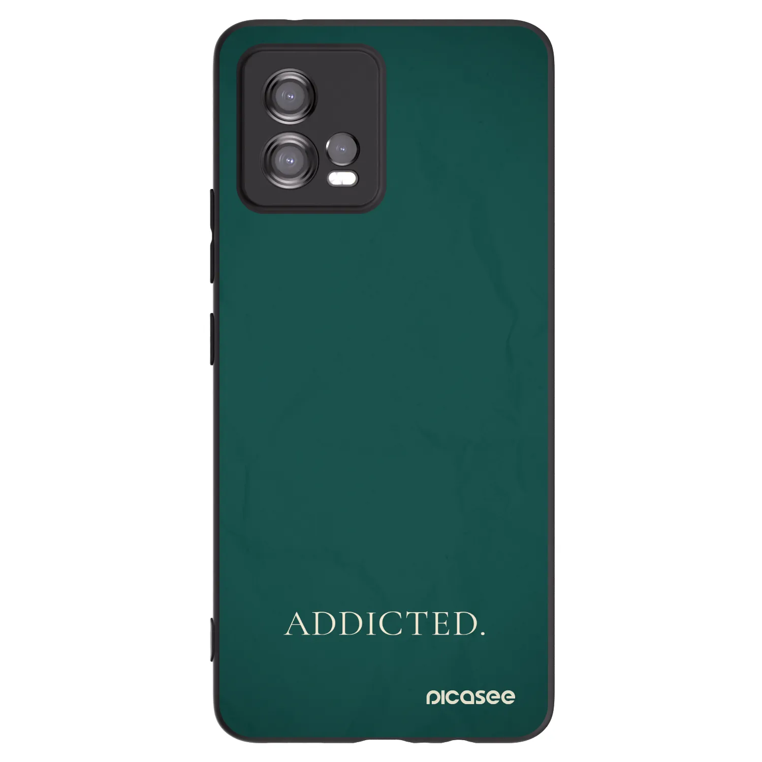 Picasee silikonowe czarne etui na Motorola Moto G72 - Addicted