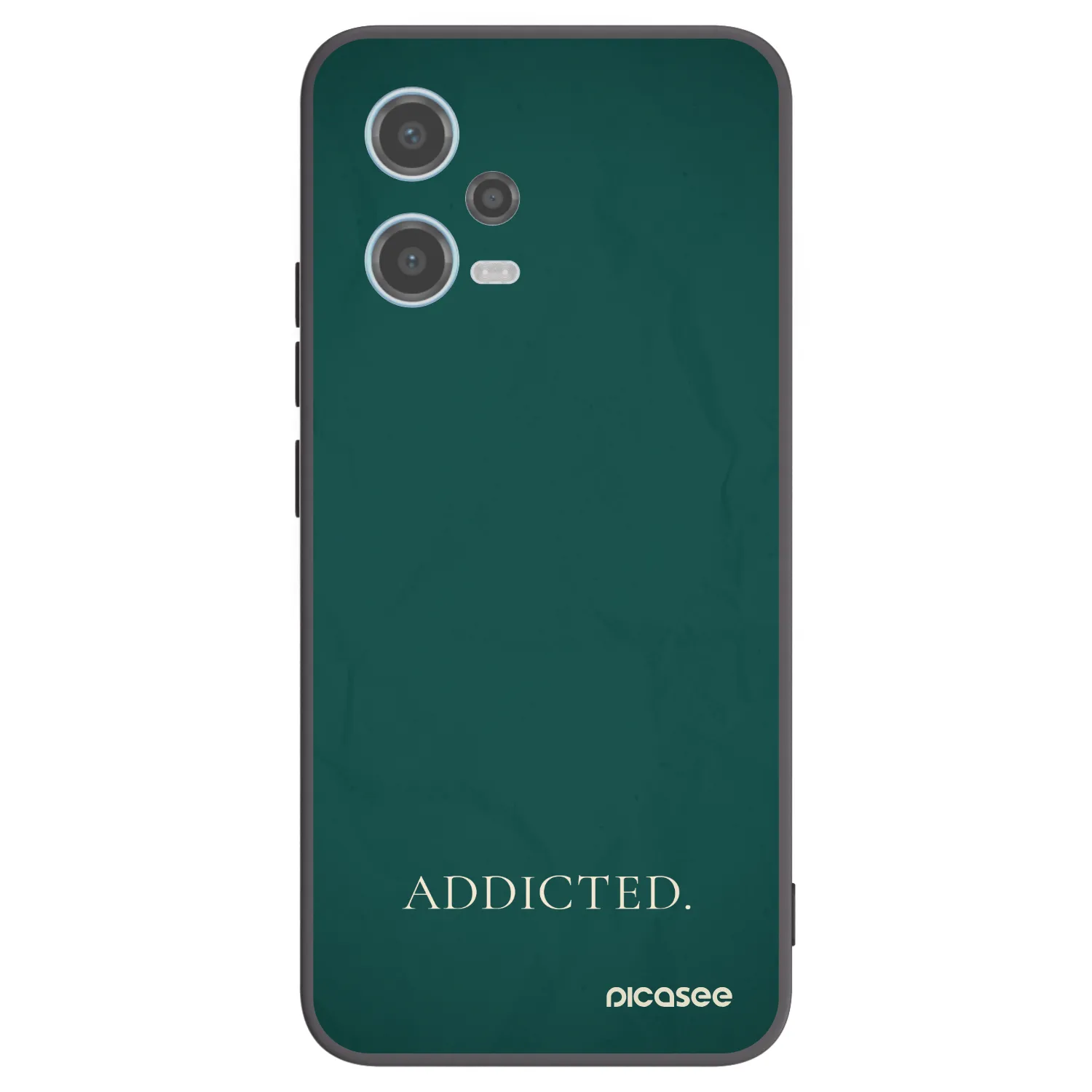 Picasee silikonowe czarne etui na Xiaomi Redmi Note 12 5G - Addicted