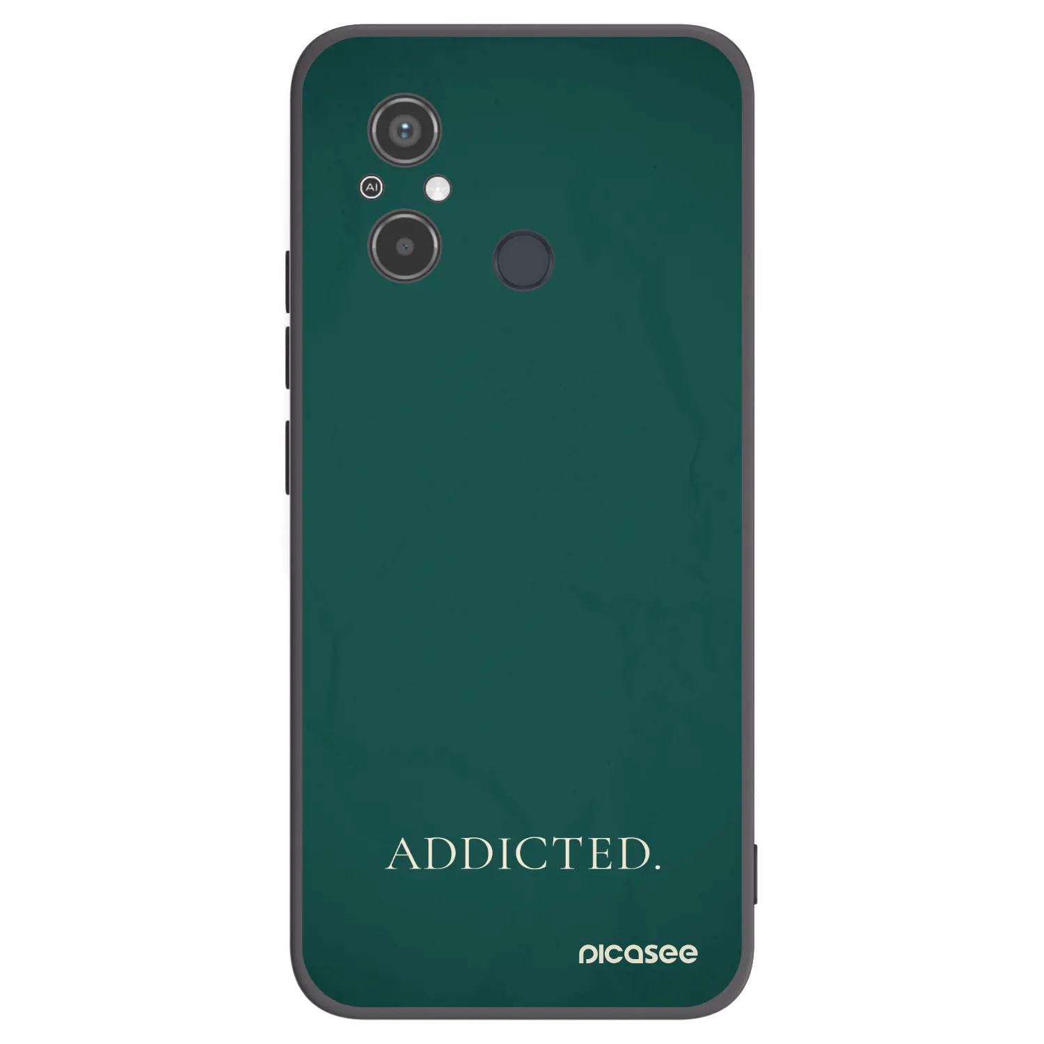 Picasee silikonowe czarne etui na Xiaomi Redmi 12C - Addicted