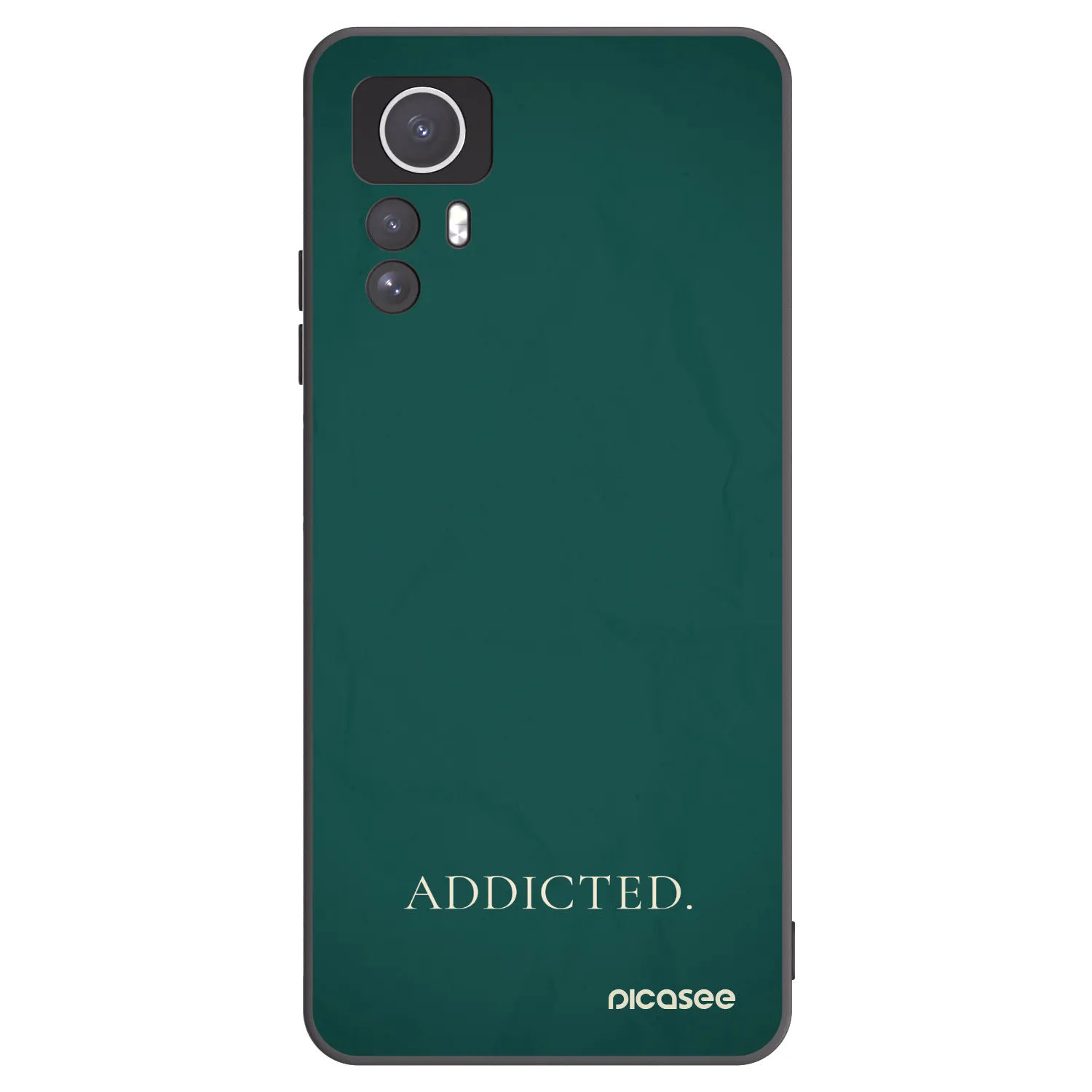 Picasee silikonowe czarne etui na Xiaomi Redmi Note 12S - Addicted