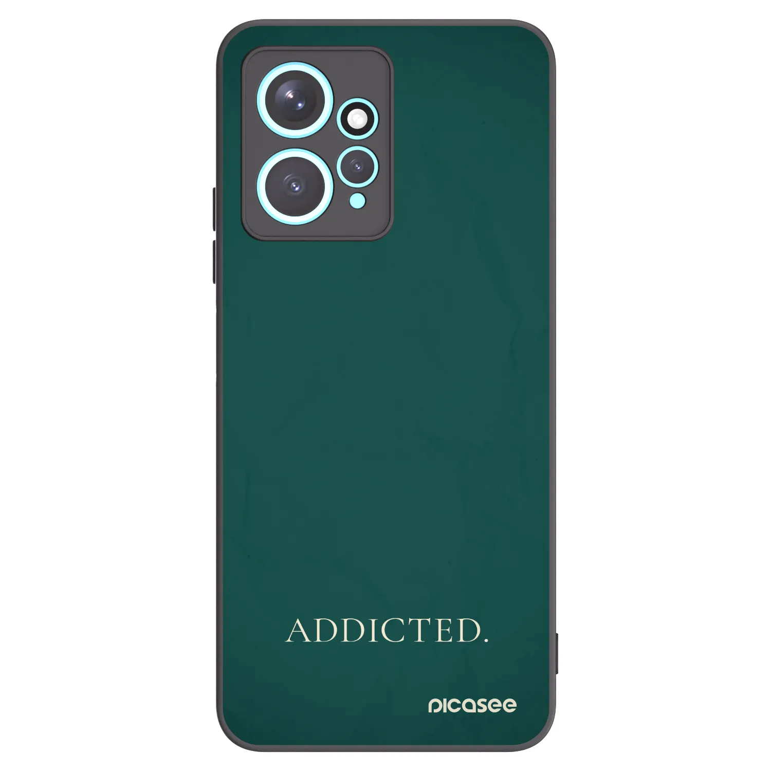Picasee silikonowe czarne etui na Xiaomi Redmi Note 12 4G - Addicted
