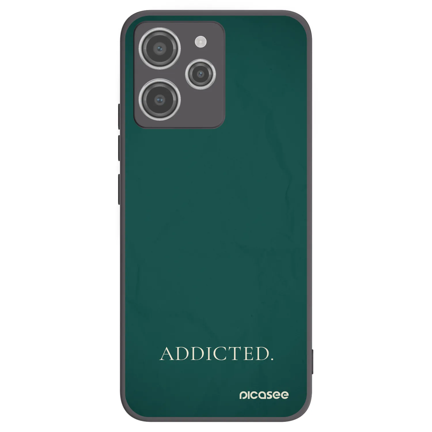 Picasee silikonowe czarne etui na Xiaomi Redmi 12 4G - Addicted