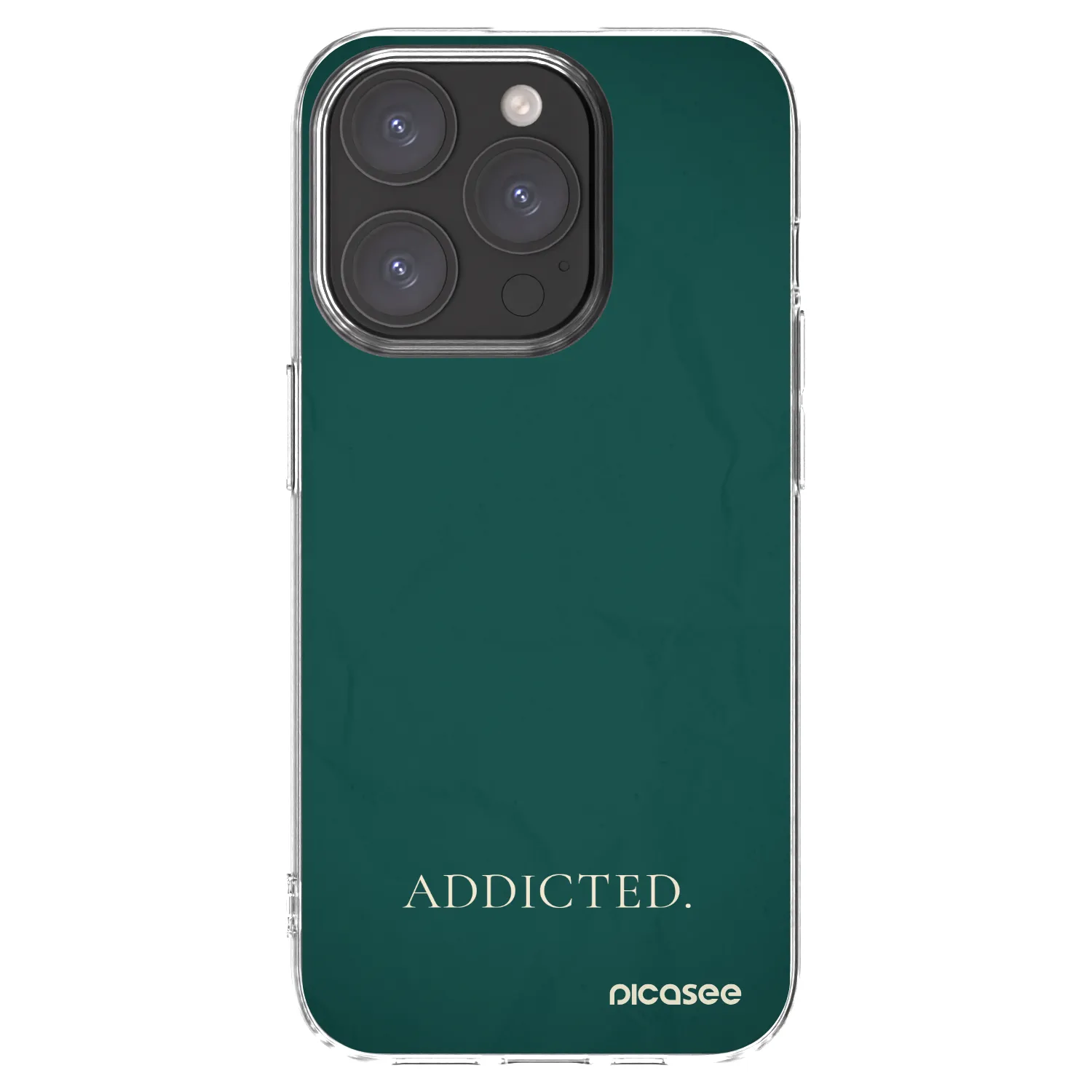 Picasee silikonowe przeźroczyste etui na Apple iPhone 15 Pro - Addicted