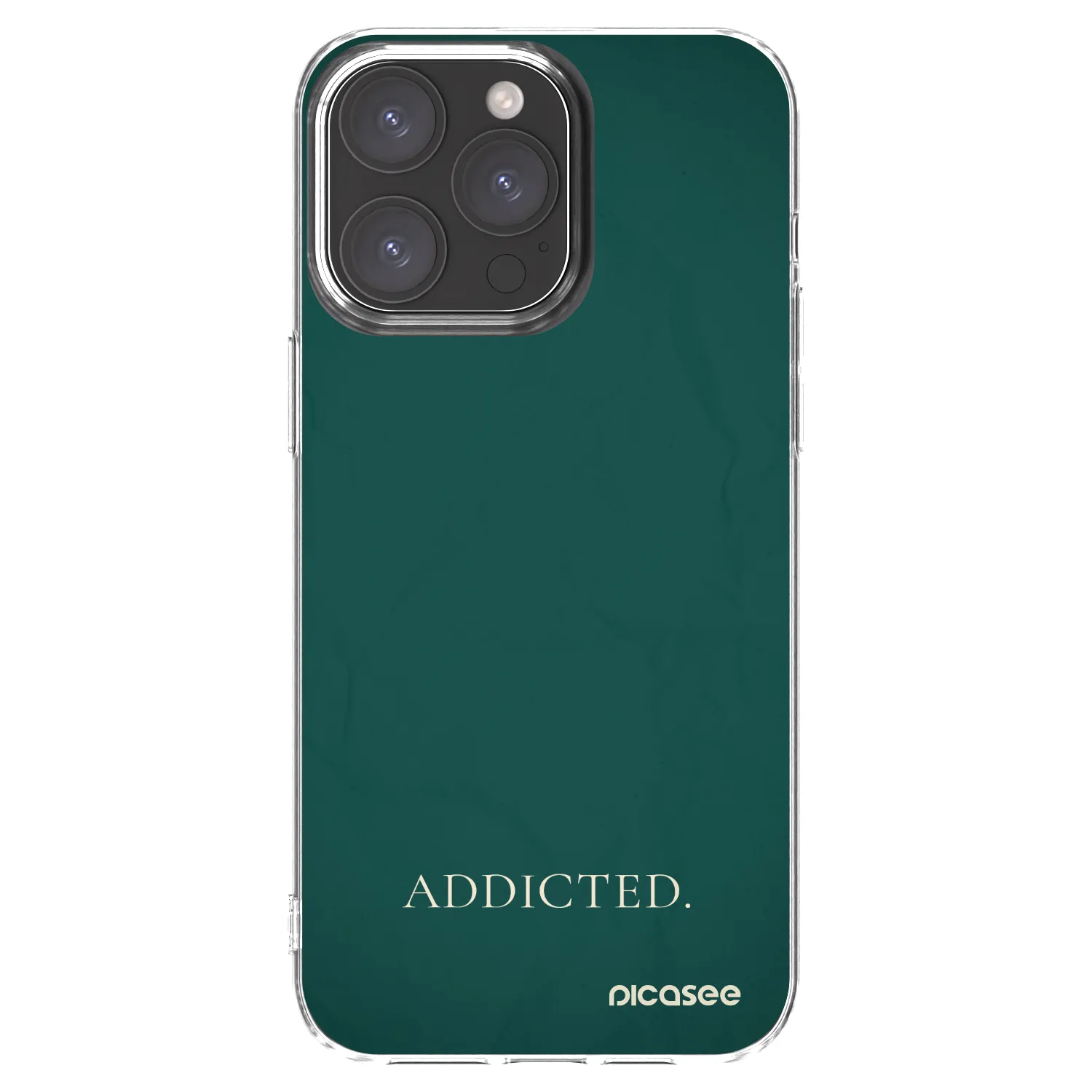 Picasee silikonowe przeźroczyste etui na Apple iPhone 15 Pro Max - Addicted