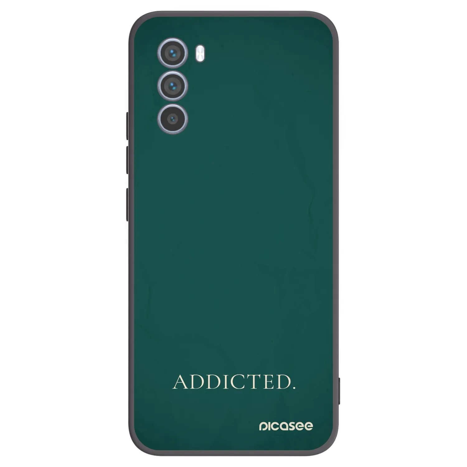 Picasee silikonowe czarne etui na Motorola Moto G62 - Addicted