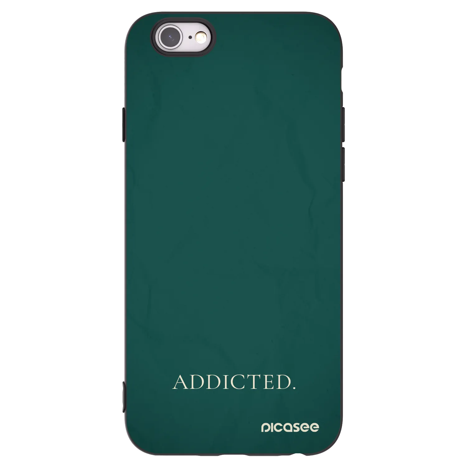 Picasee silikonowe czarne etui na Apple iPhone 6/6S - Addicted