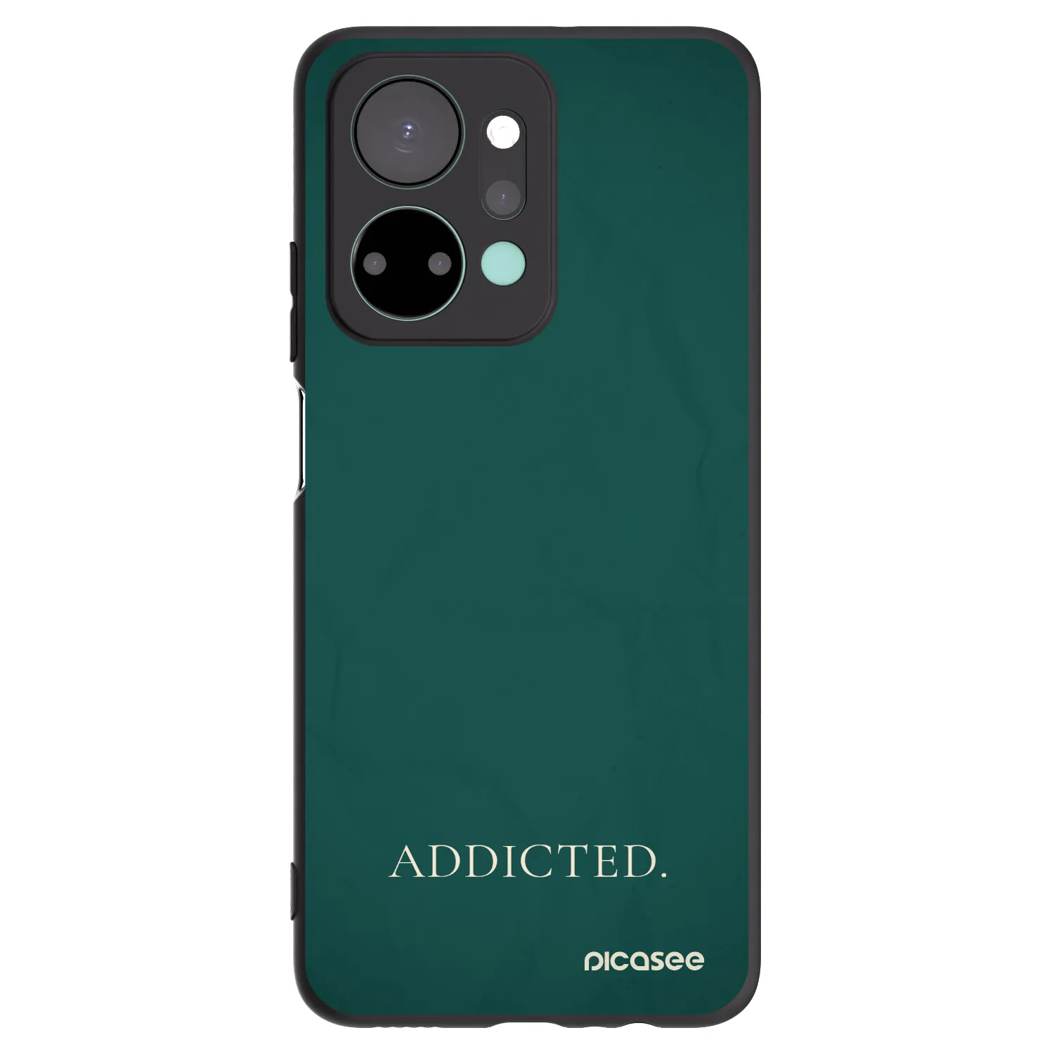 Picasee silikonowe czarne etui na Honor X7a - Addicted