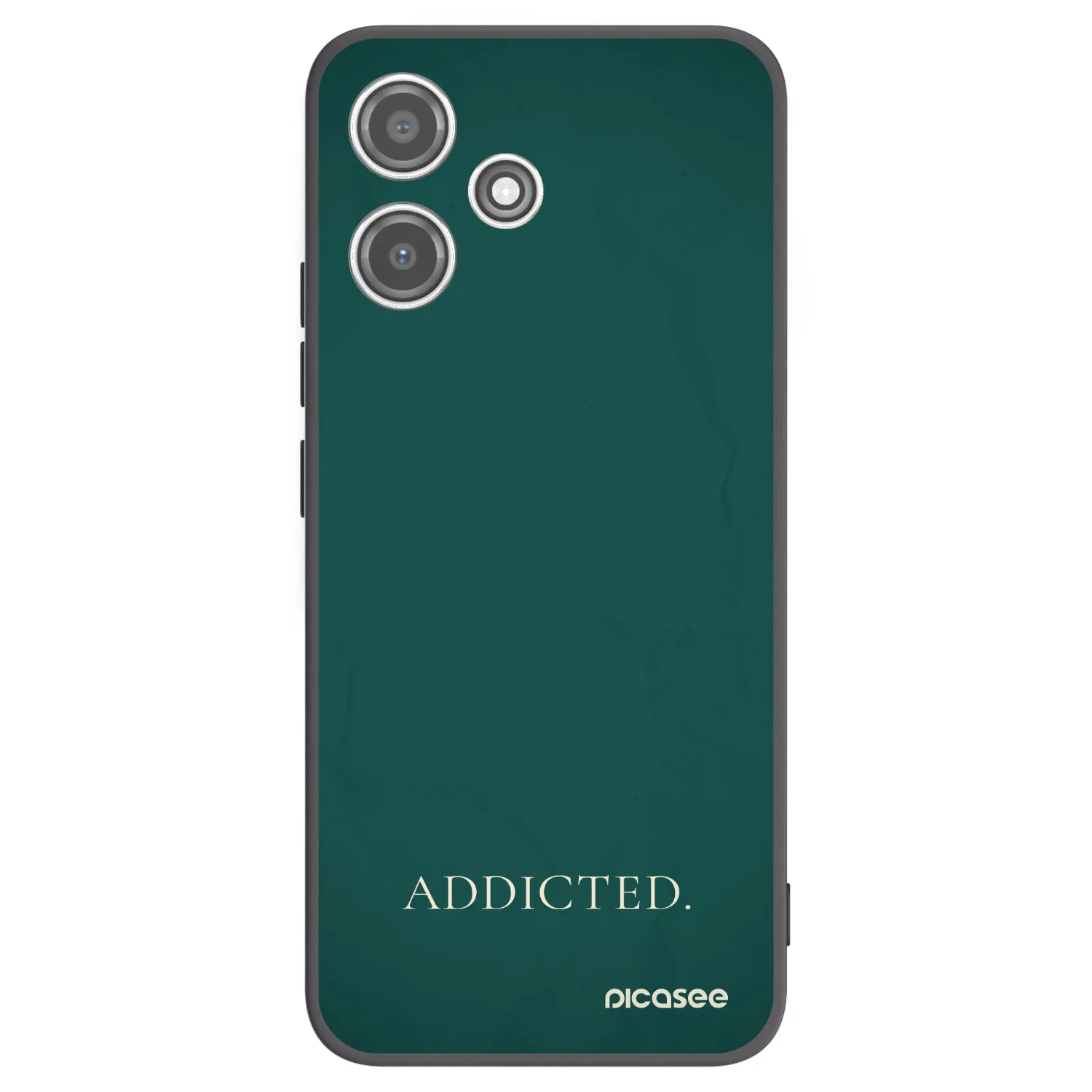 Picasee silikonowe czarne etui na Xiaomi Redmi 12 5G - Addicted