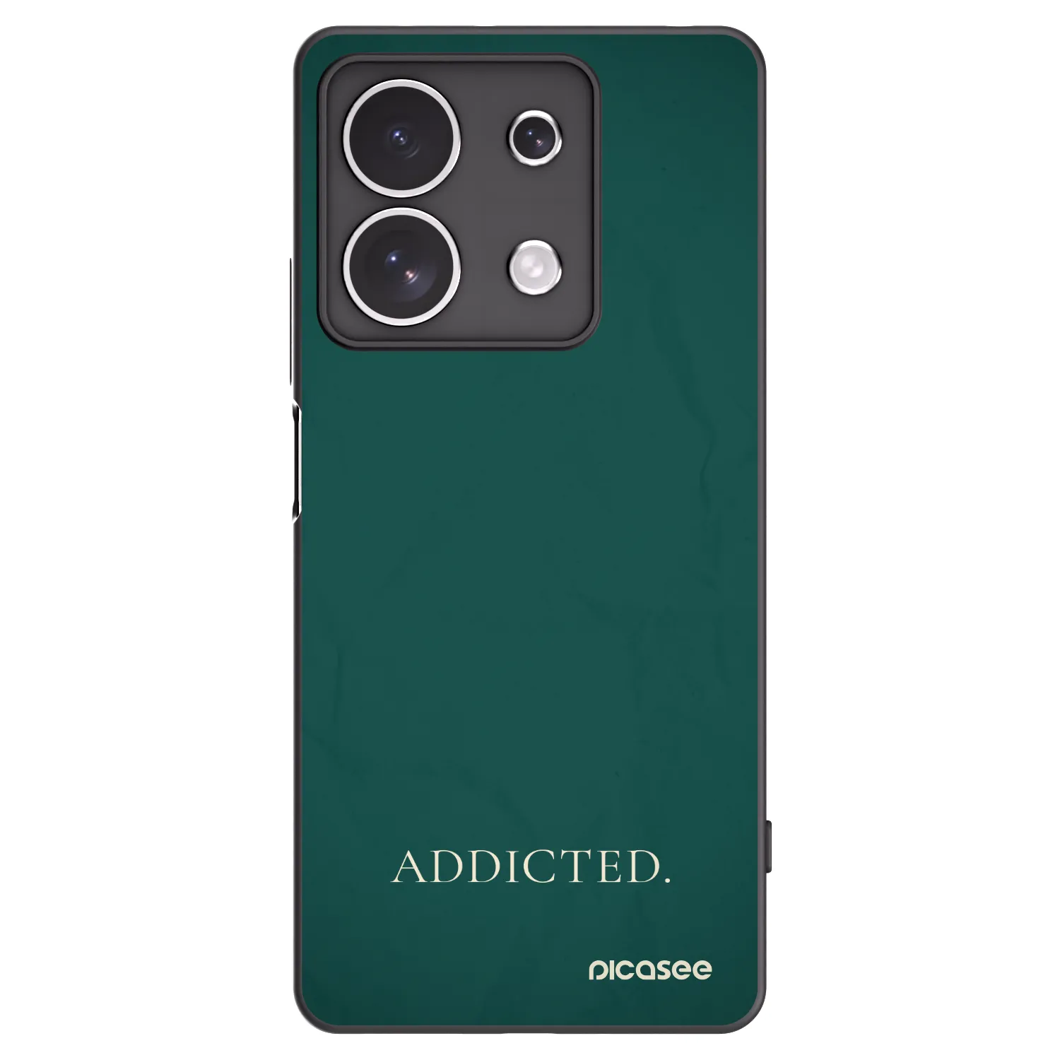 Picasee silikonowe czarne etui na Xiaomi Redmi Note 13 4G - Addicted