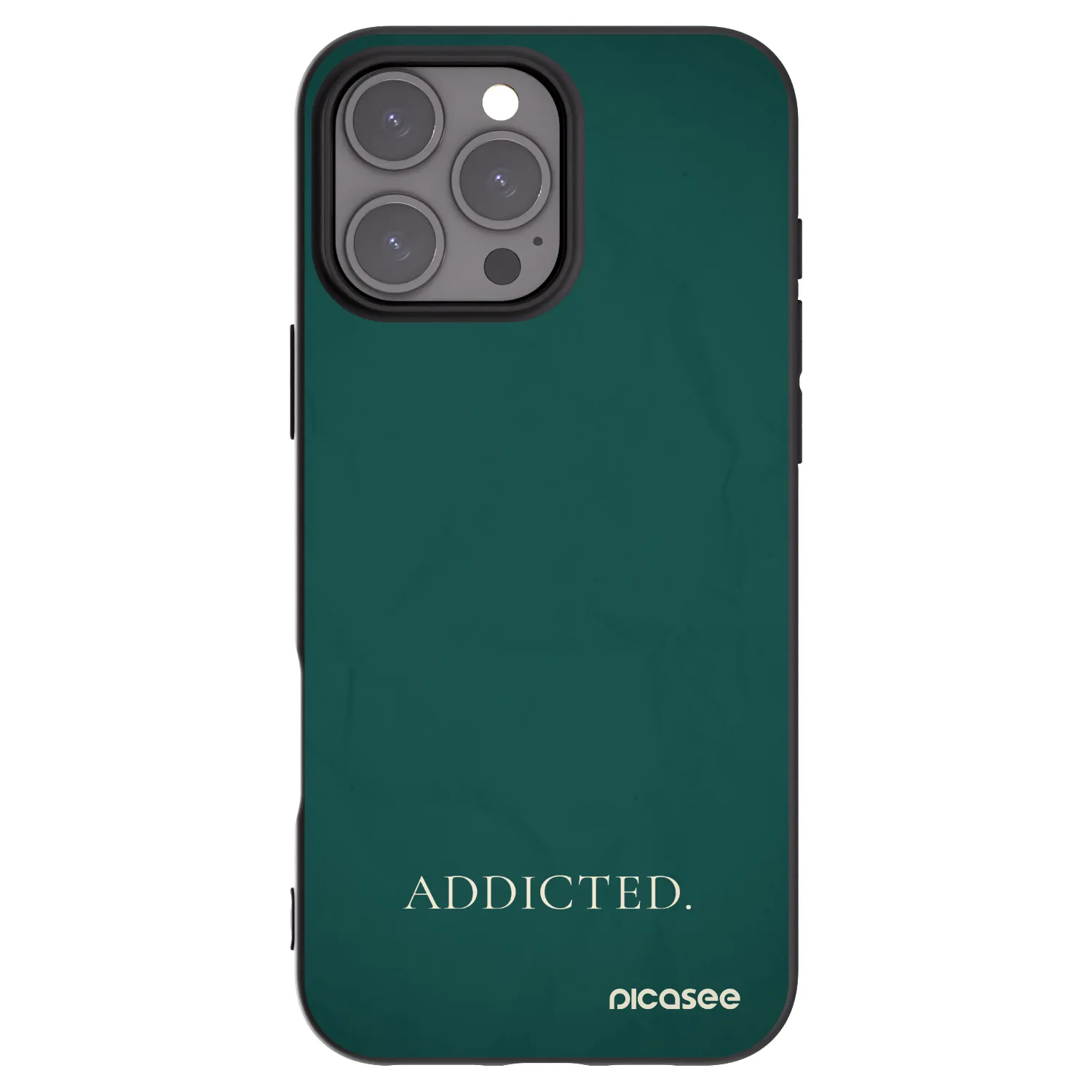 Picasee silikonowe czarne etui na Apple iPhone 16 Pro Max - Addicted