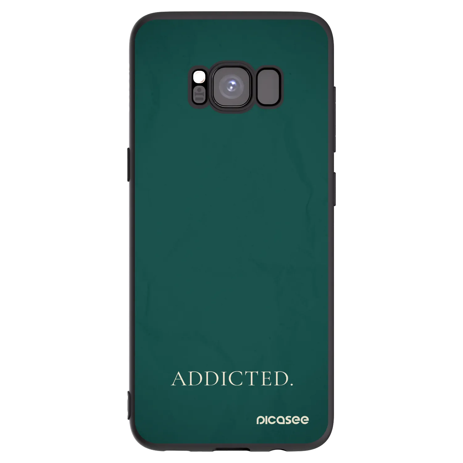 Picasee silikonowe czarne etui na Samsung Galaxy S8 G950F - Addicted