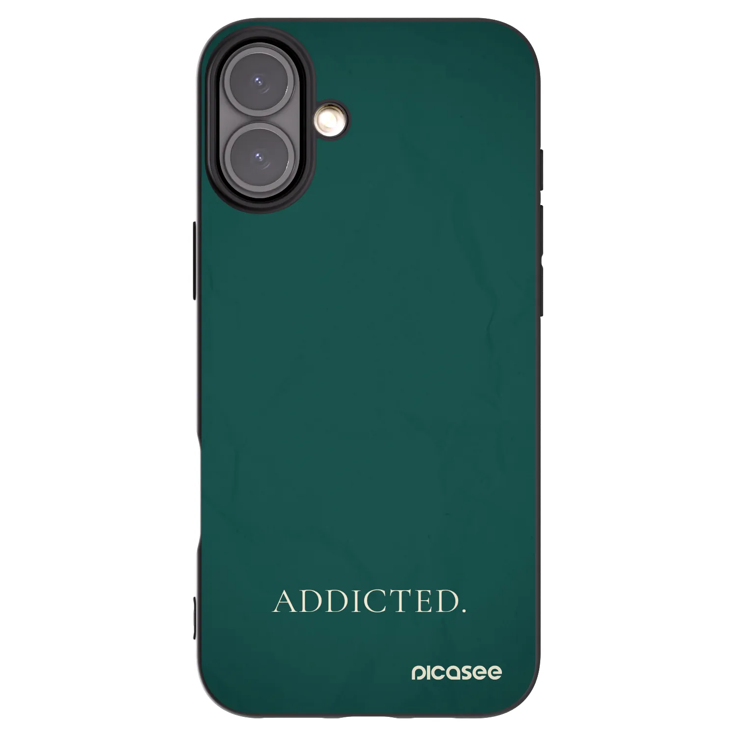 Picasee silikonowe czarne etui na Apple iPhone 16 Plus - Addicted