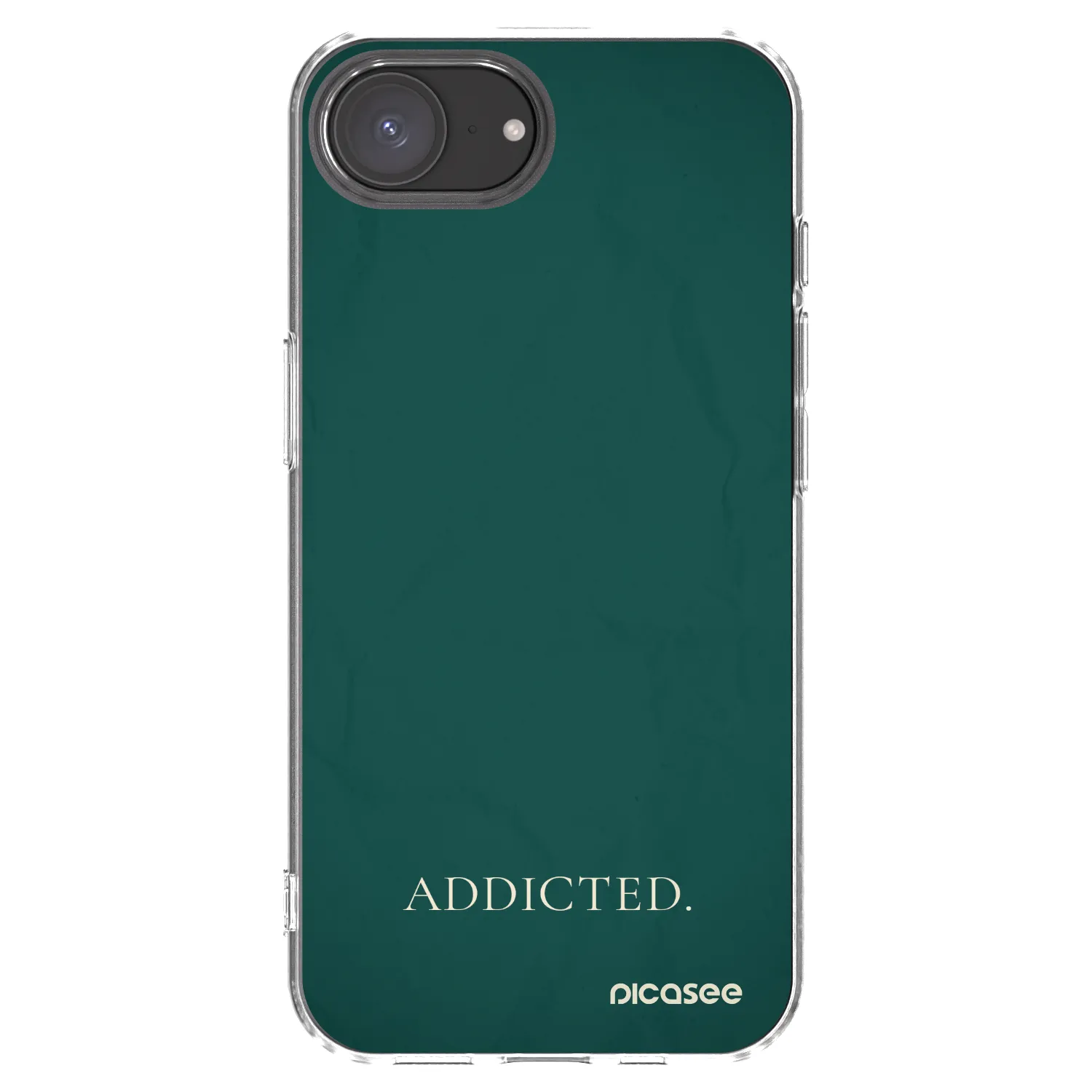 Picasee silikonowe przeźroczyste etui na Apple iPhone 16e - Addicted