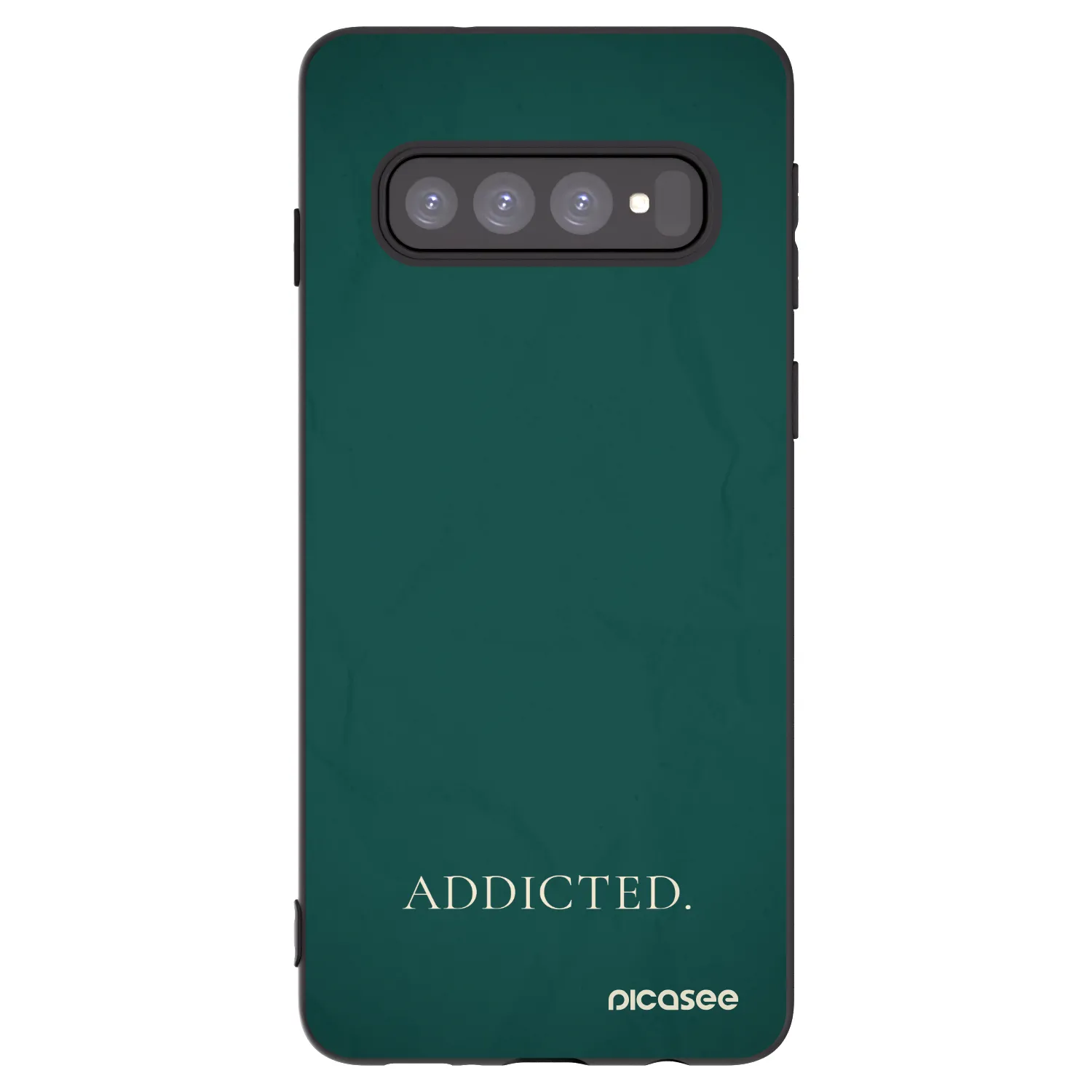 Picasee silikonowe czarne etui na Samsung Galaxy S10 G973 - Addicted