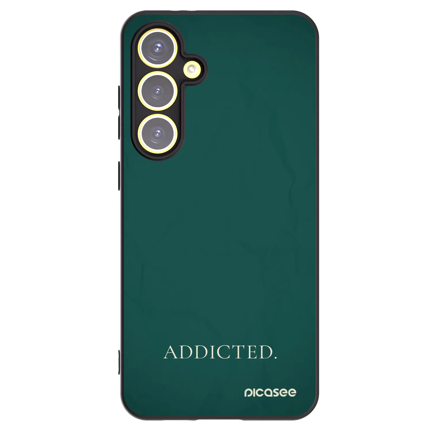 Picasee silikonowe czarne etui na Samsung Galaxy S24 FE S721B - Addicted