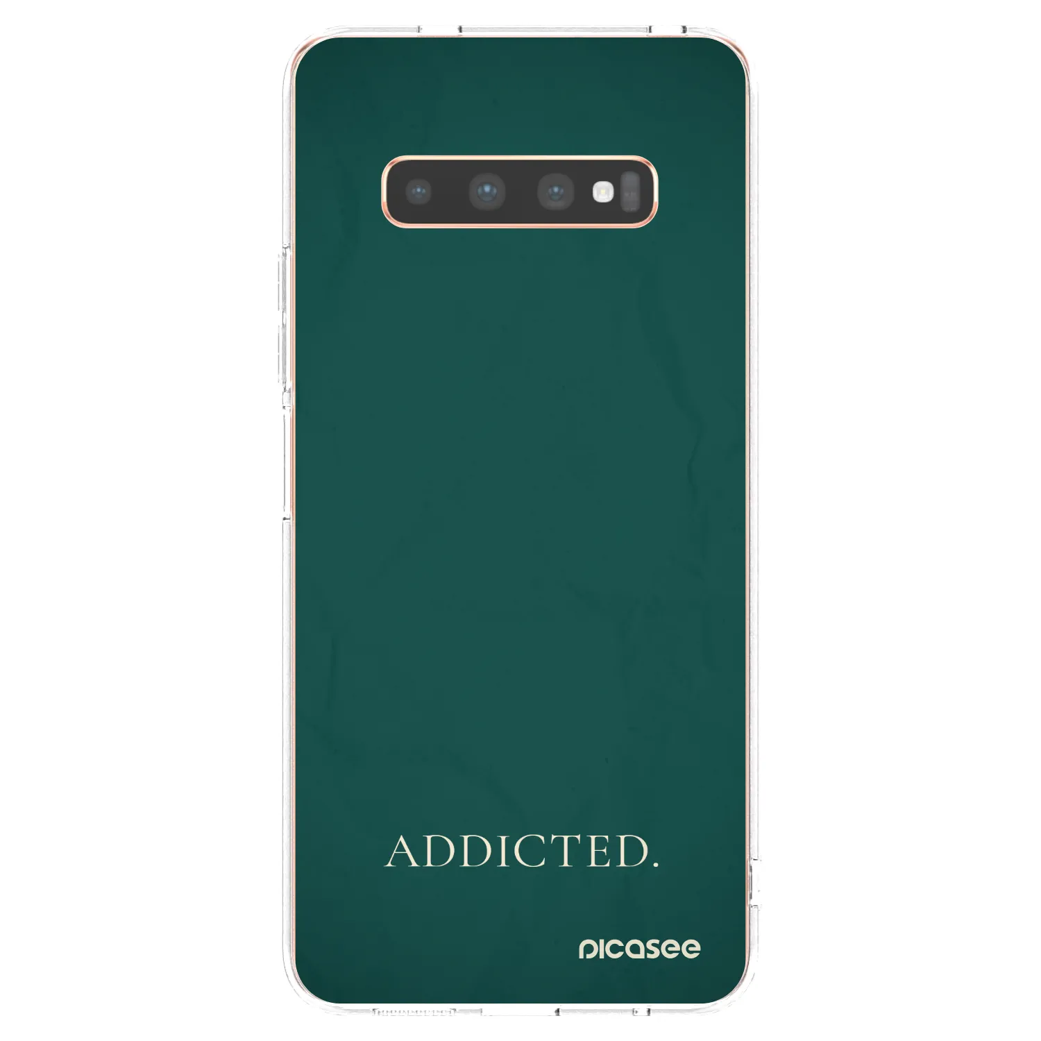 Picasee silikonowe przeźroczyste etui na Samsung Galaxy S10 Plus G975 - Addicted