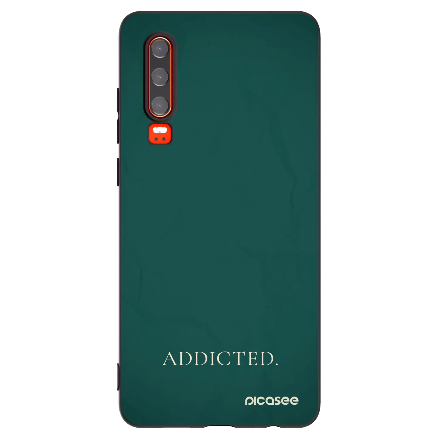 Picasee silikonowe czarne etui na Huawei P30 - Addicted