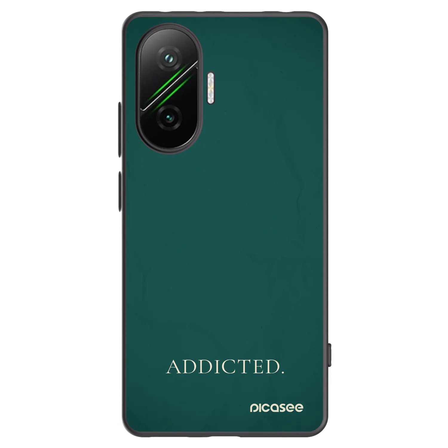Picasee silikonowe czarne etui na Xiaomi Poco F7 5G - Addicted
