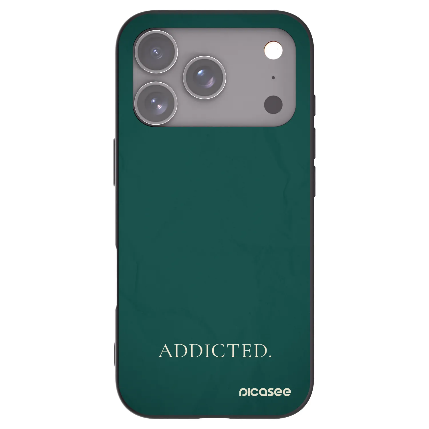 Picasee silikonowe czarne etui na Apple iPhone 17 Pro - Addicted