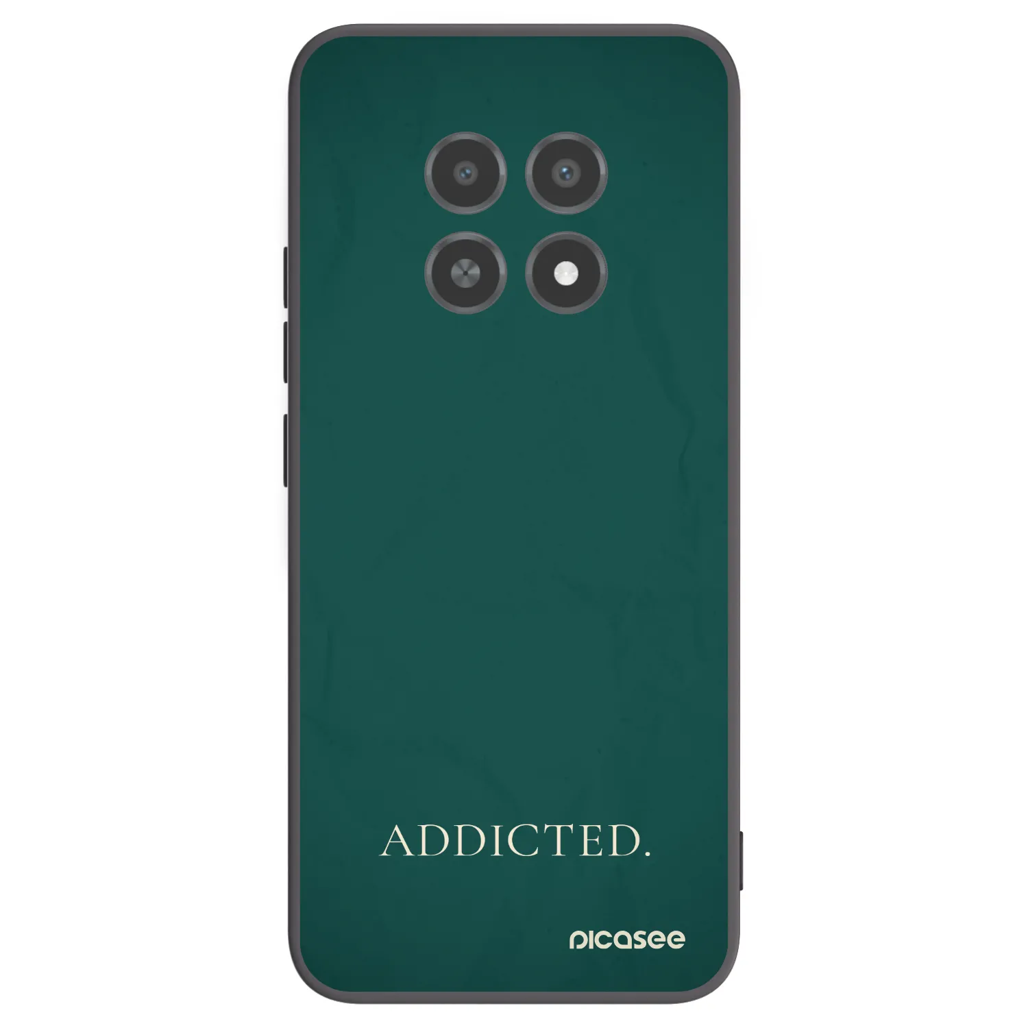 Picasee silikonowe czarne etui na Realme 12X - Addicted