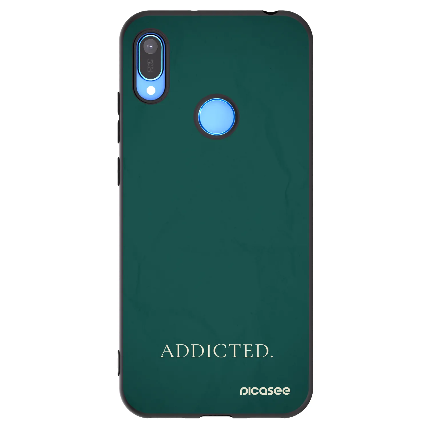 Picasee silikonowe czarne etui na Huawei Y6 2019 - Addicted