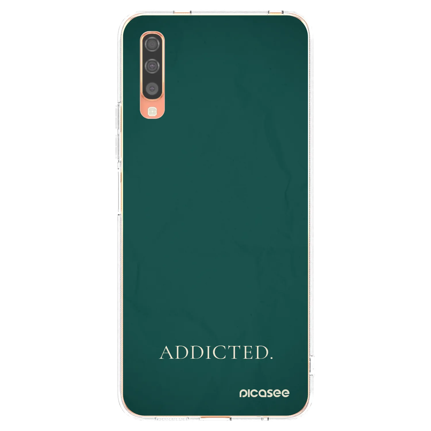 Picasee silikonowe przeźroczyste etui na Samsung Galaxy A70 A705F - Addicted