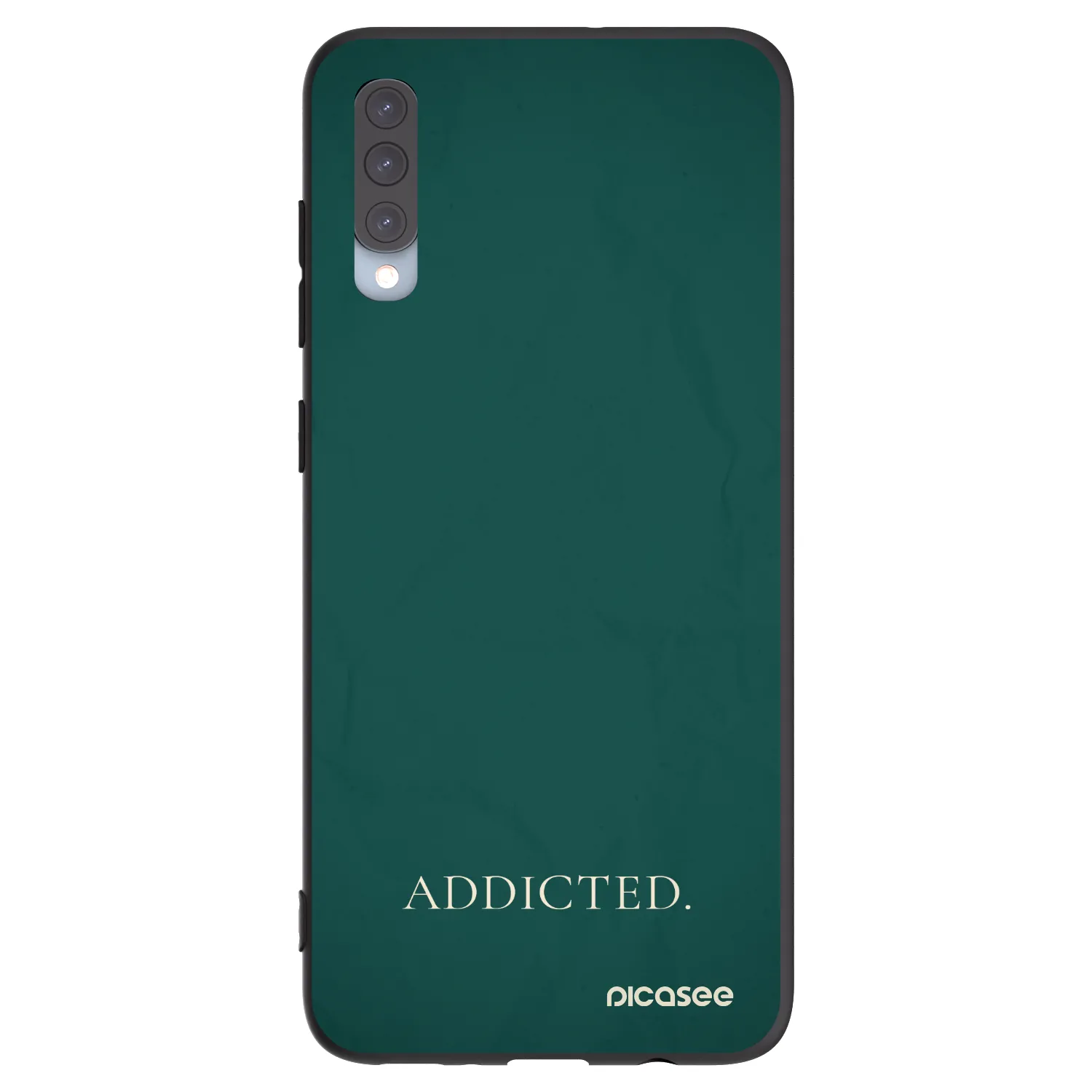 Picasee silikonowe czarne etui na Samsung Galaxy A70 A705F - Addicted