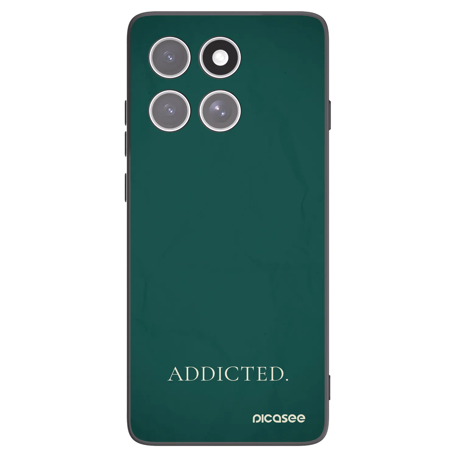 Picasee silikonowe czarne etui na Motorola Edge 60 Pro - Addicted