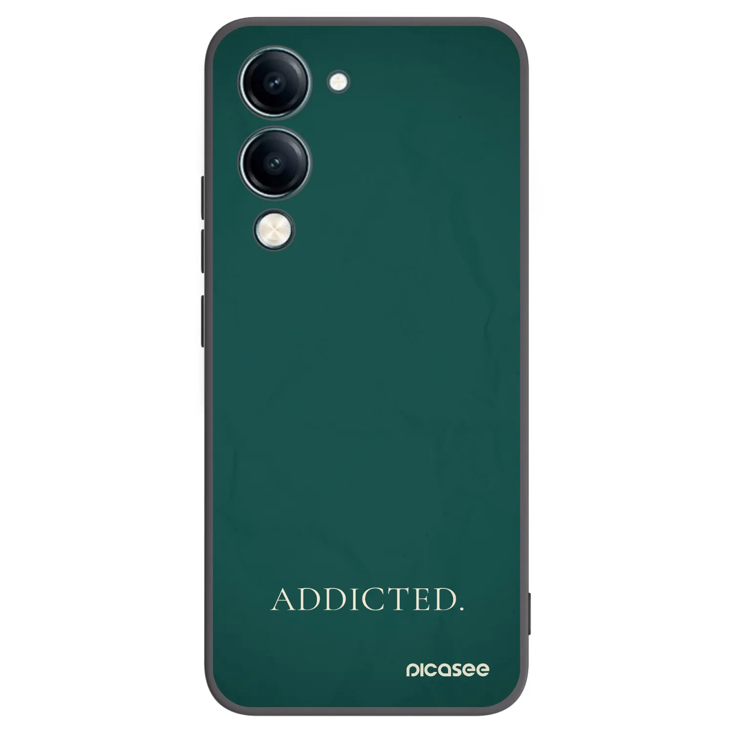 Picasee silikonowe czarne etui na Vivo Y29s 5G - Addicted