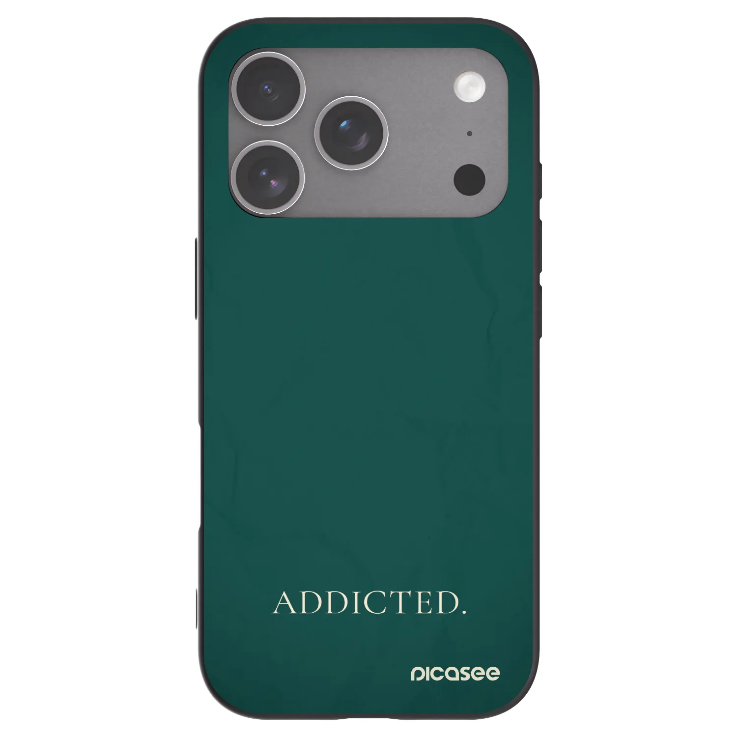 Picasee silikonowe czarne etui na Apple iPhone 18 Pro - Addicted