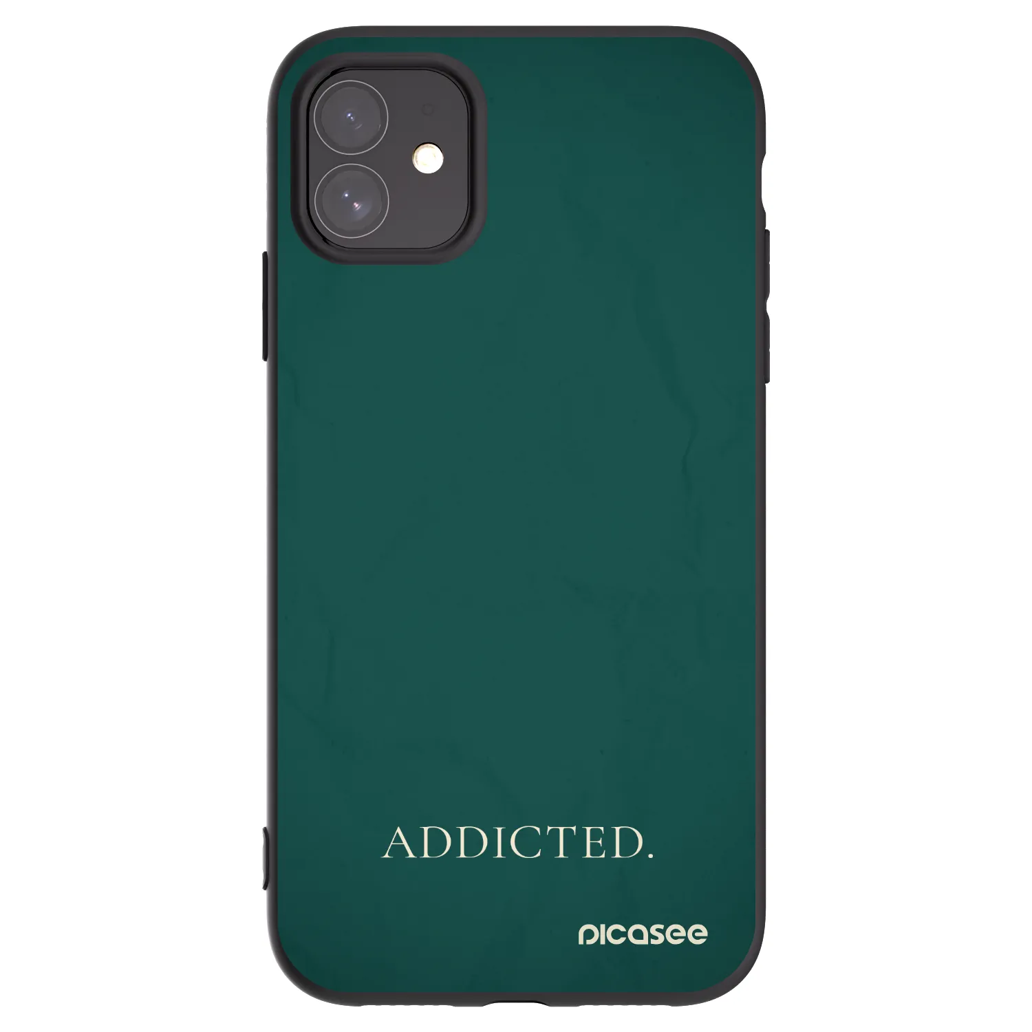 Picasee silikonowe czarne etui na Apple iPhone 11 - Addicted
