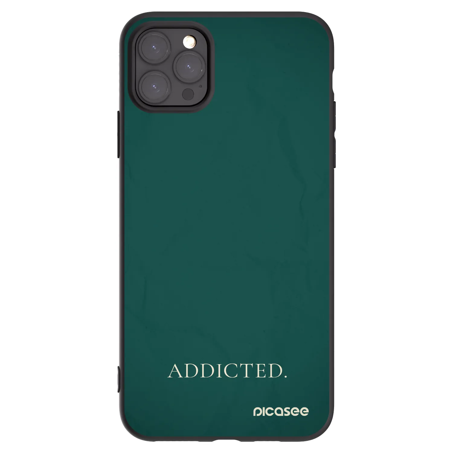 Picasee silikonowe czarne etui na Apple iPhone 11 Pro Max - Addicted