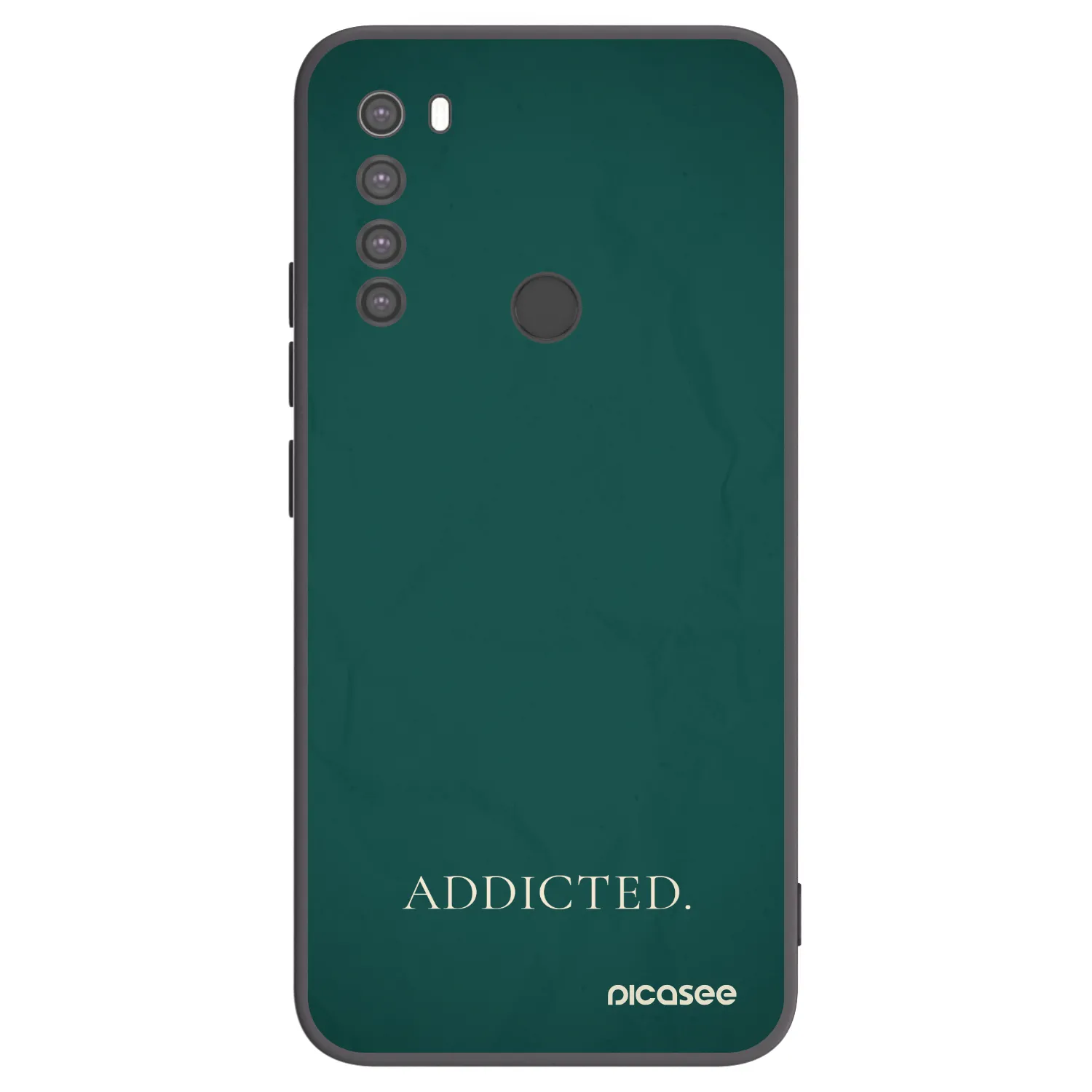 Picasee silikonowe czarne etui na Xiaomi Redmi Note 8 - Addicted
