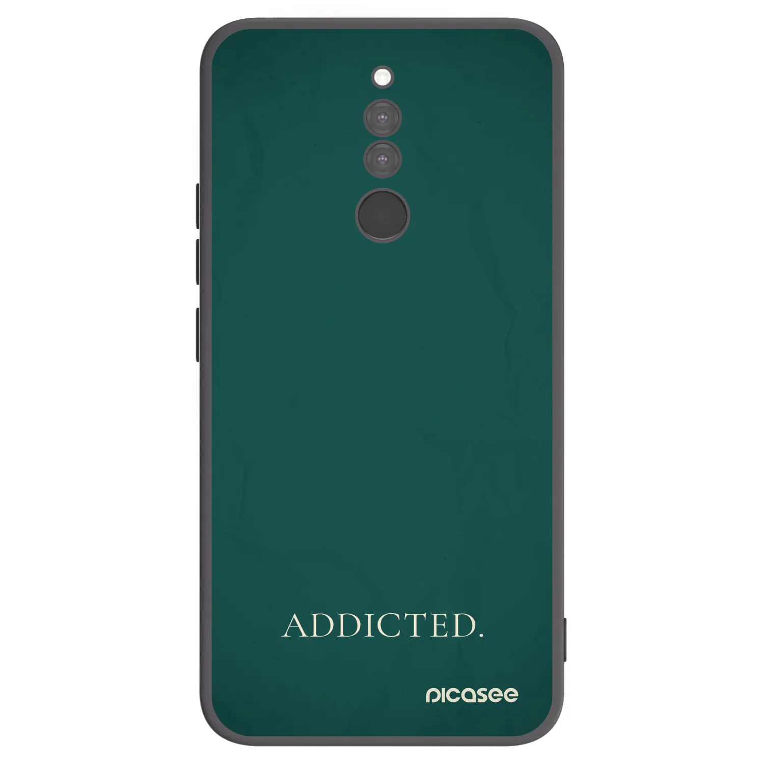 Picasee silikonowe czarne etui na Xiaomi Redmi 8 - Addicted