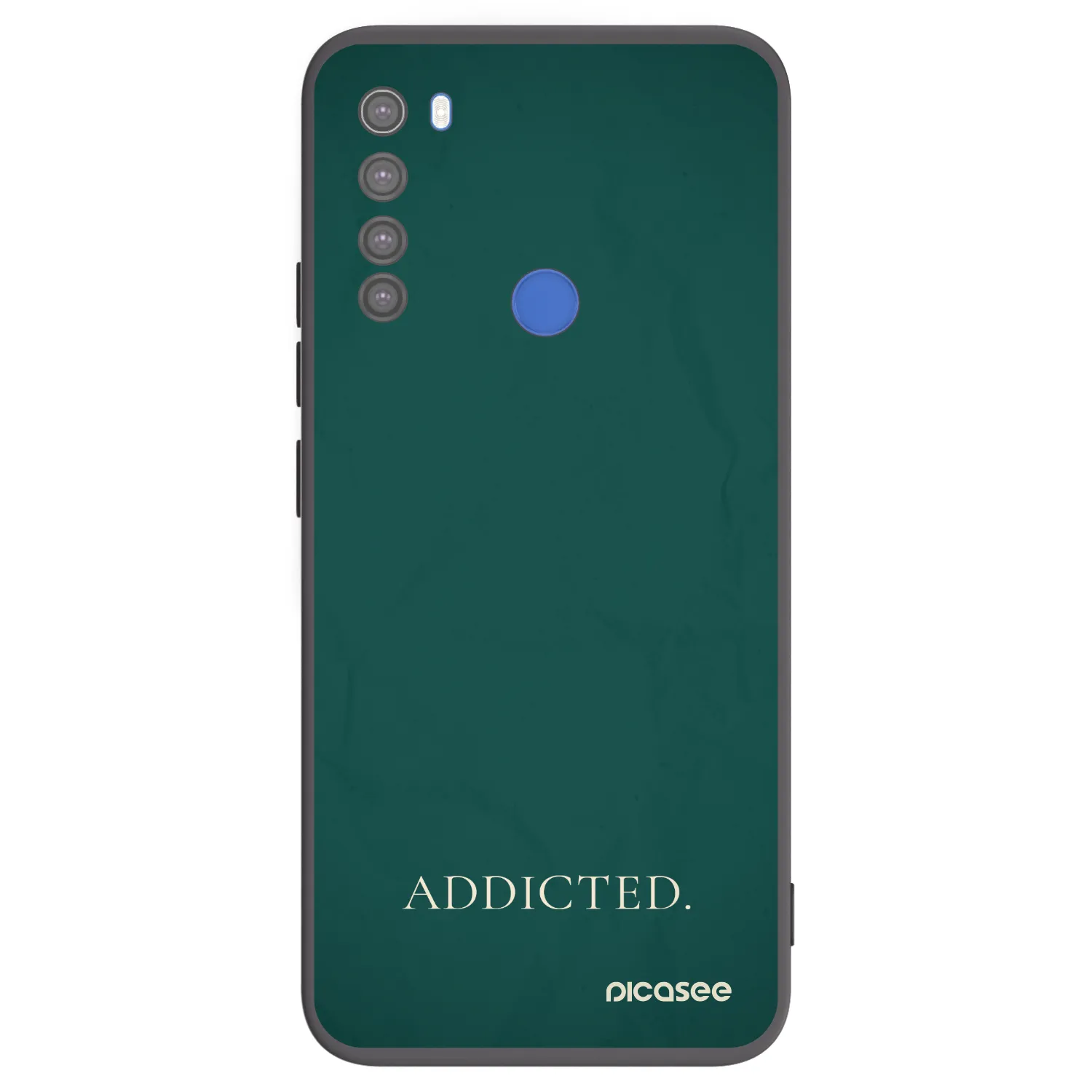 Picasee silikonowe czarne etui na Xiaomi Redmi Note 8T - Addicted