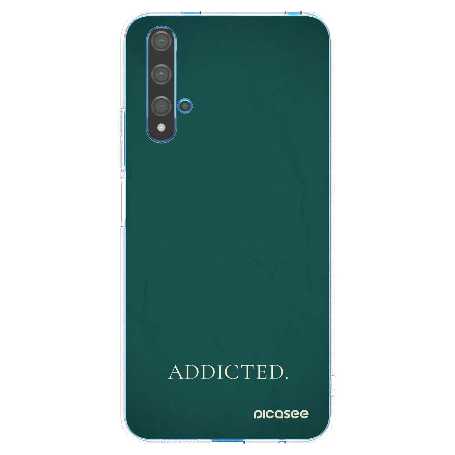 Picasee silikonowe przeźroczyste etui na Huawei Nova 5T - Addicted