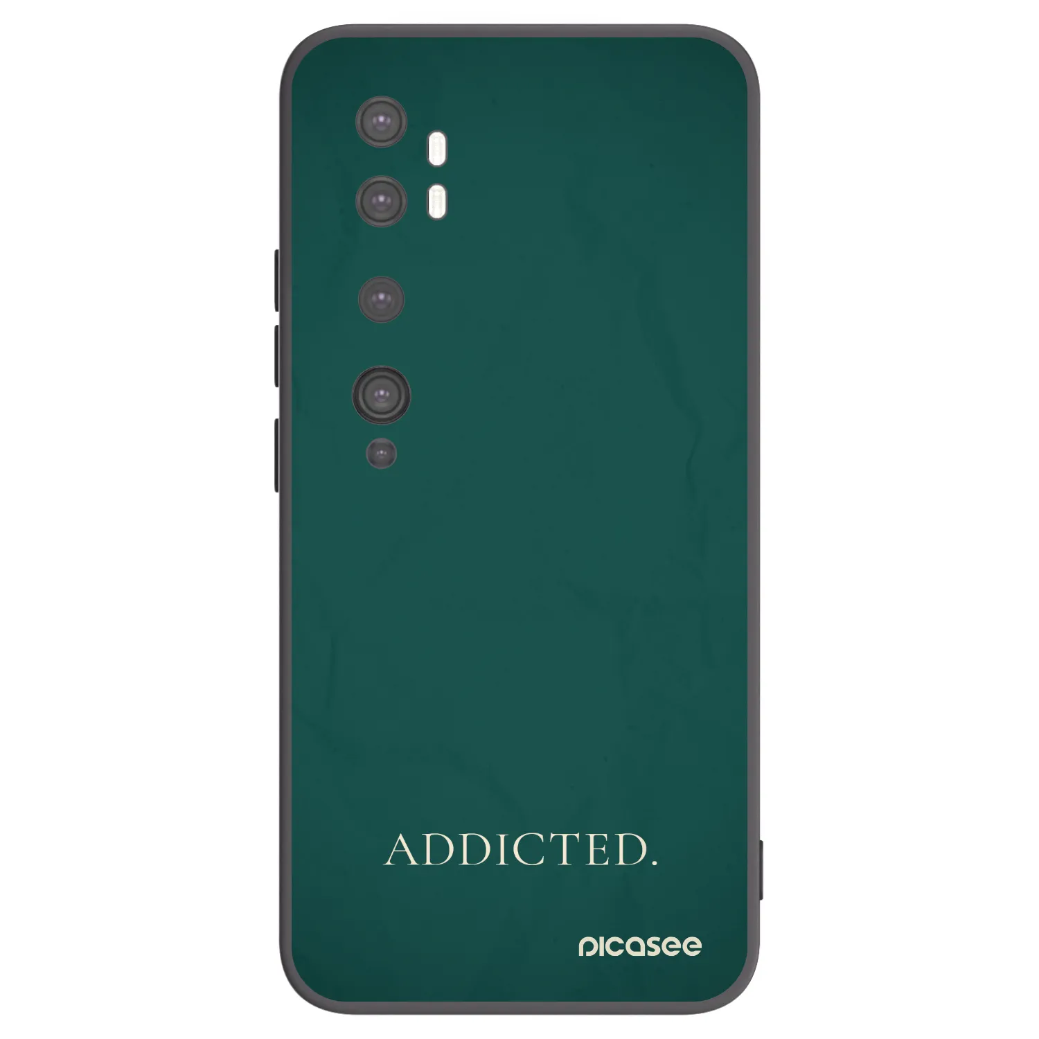 Picasee silikonowe czarne etui na Xiaomi Mi Note 10 (Pro) - Addicted