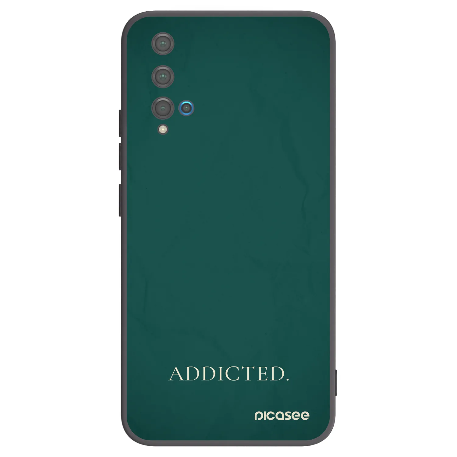 Picasee silikonowe czarne etui na Huawei Nova 5T - Addicted